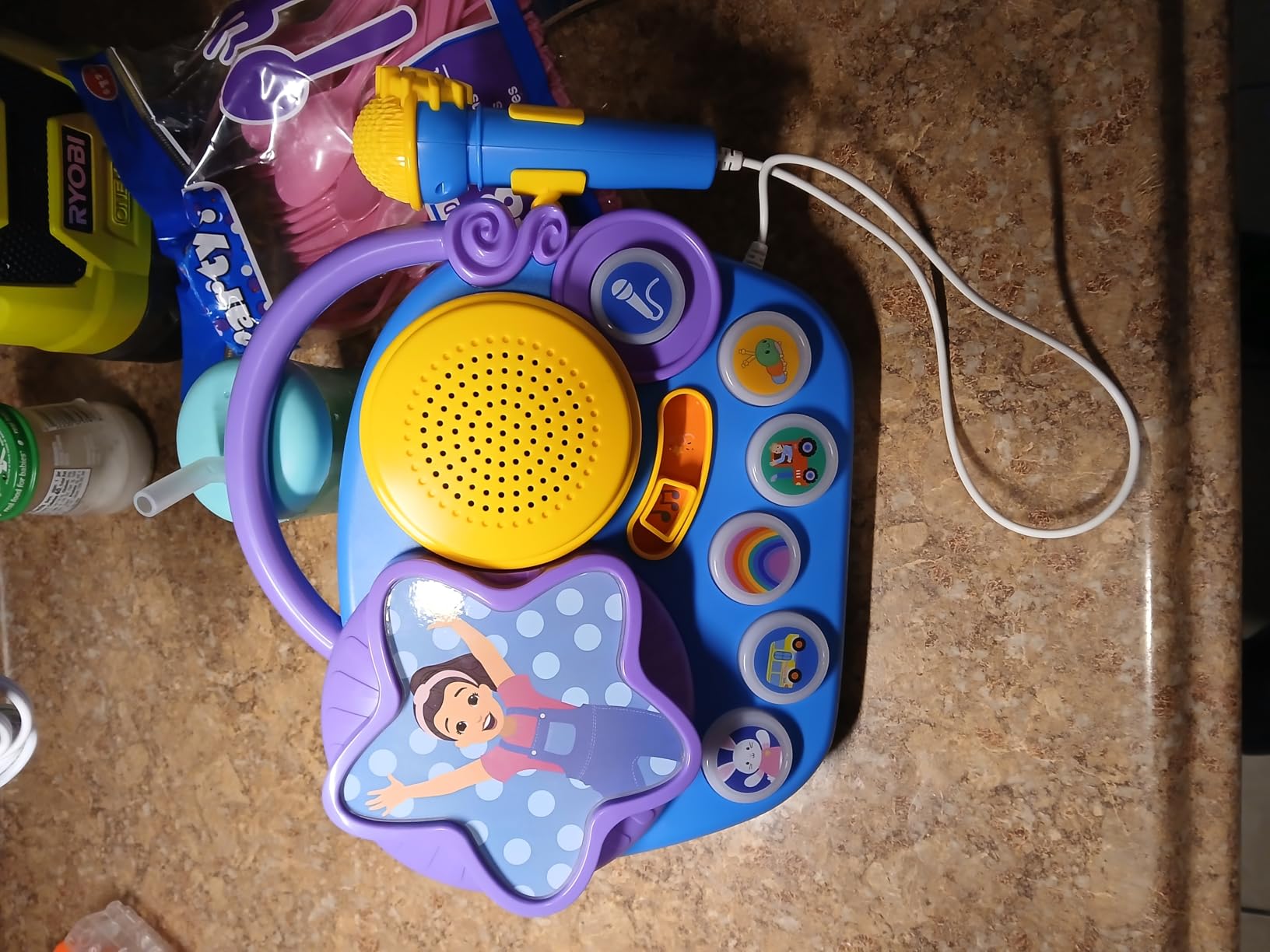 eKids Disney Frozen Karaoke Microphone with Bluetooth Speaker for Fans of Disney Toys, Kids Karaoke Machine with Built in Music customer photo 2