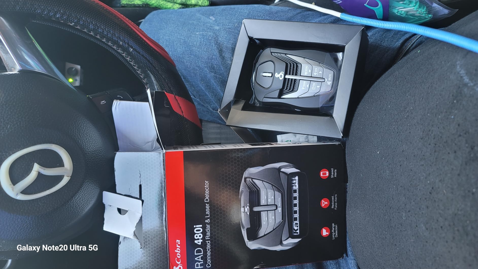 Cobra RAD 480i Laser Radar Detector, Long Range Detection, Bluetooth, Black | Apple CarPlay and Android Auto Compatible, LaserEye Front and Rear Detection, Digital Signal Processing customer photo 2