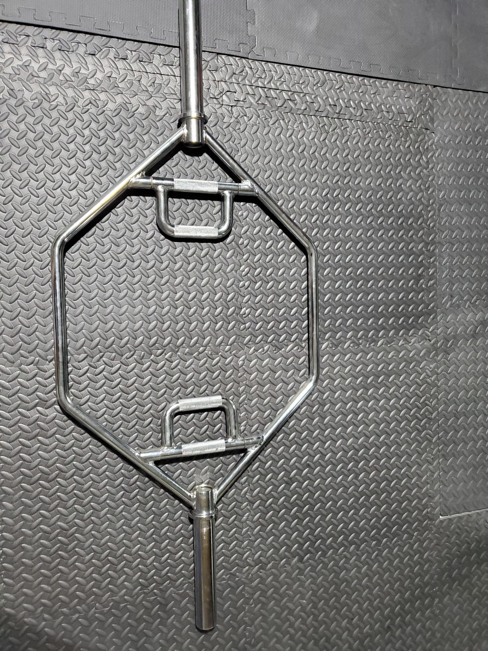 Goplus 56'' Olympic Hex Bar, Chrome Finish Barbell Trap Bar with Flat or Raised Knurled Handles for Squats, Deadlifts, Shrugs, Strength Training Weight Lifting, 800LBS Weight Capacity customer photo 1