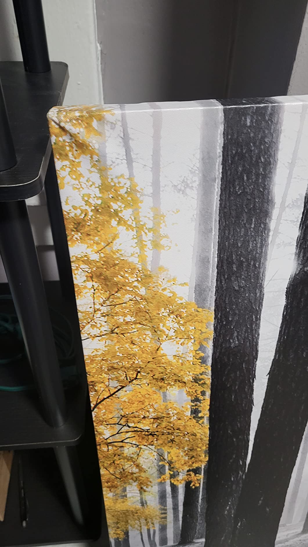 Cao Gen Decor Art A62450 Canvas Prints Abstract Wall Art Print Paintings Grey and Brown Home Decor Framed Ready to hang for Living Room Bedroom and Office Home Kitchen Artwork customer photo 2
