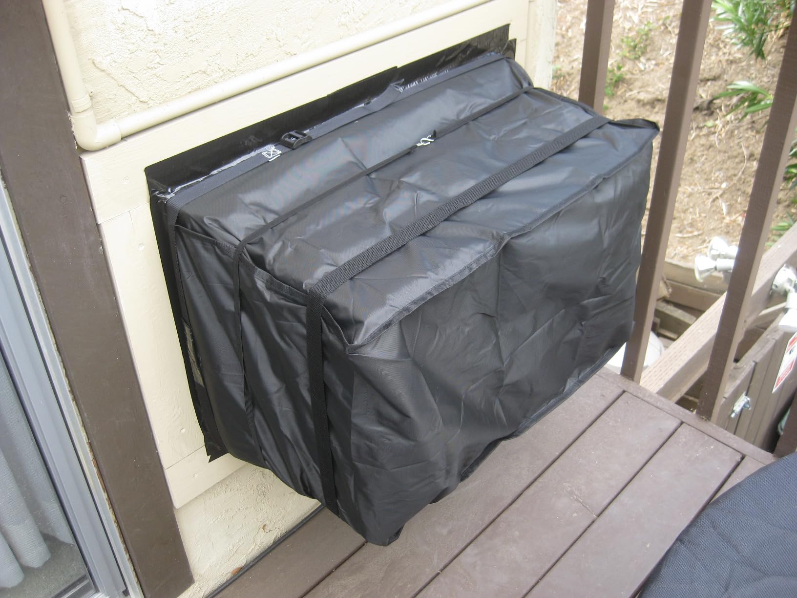 KylinLucky Window Air Conditioner Cover for Outside 17 x 12 x 13 inches | AC Cover with Water-Resistant Oxford Top, UV Resistant, Dust Protection, Black customer photo 2