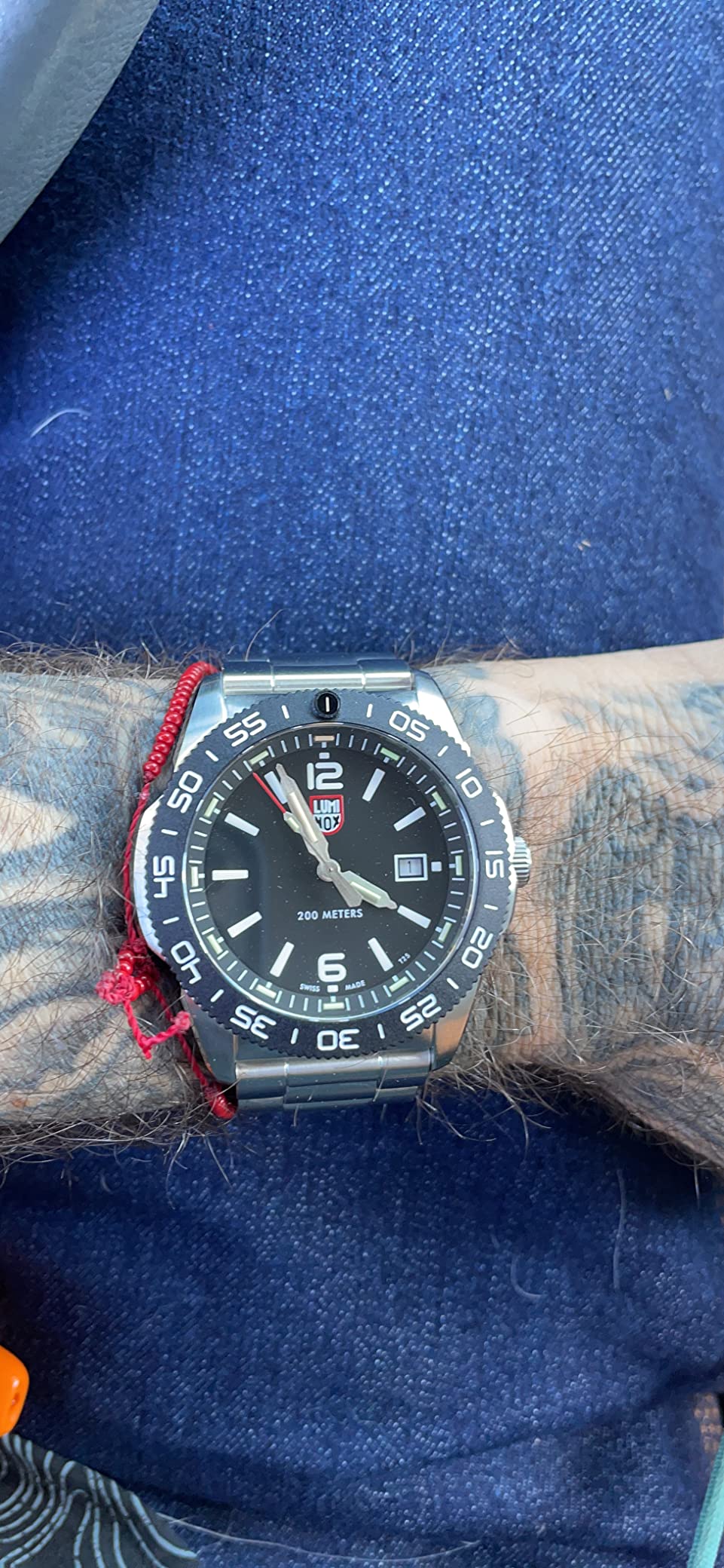 Luminox Men's Navy Seal Pacific Diver 3120 Series Silver Stainless Steel Oyster Band Black Dial Quartz Analog Watch customer photo 1