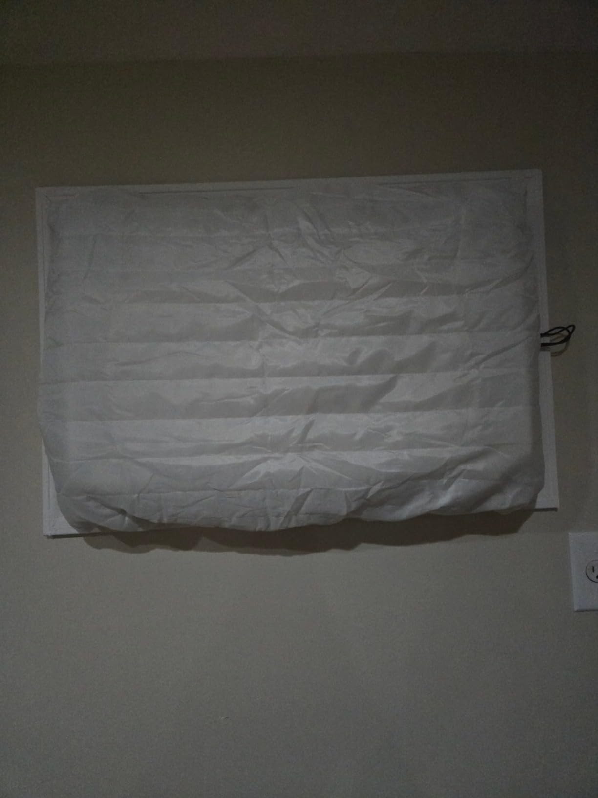 Indoor Air Conditioner Cover AC Cover for Inside Window Unit 21 x15 x 3.5 inches(L x H x D),White customer photo 2