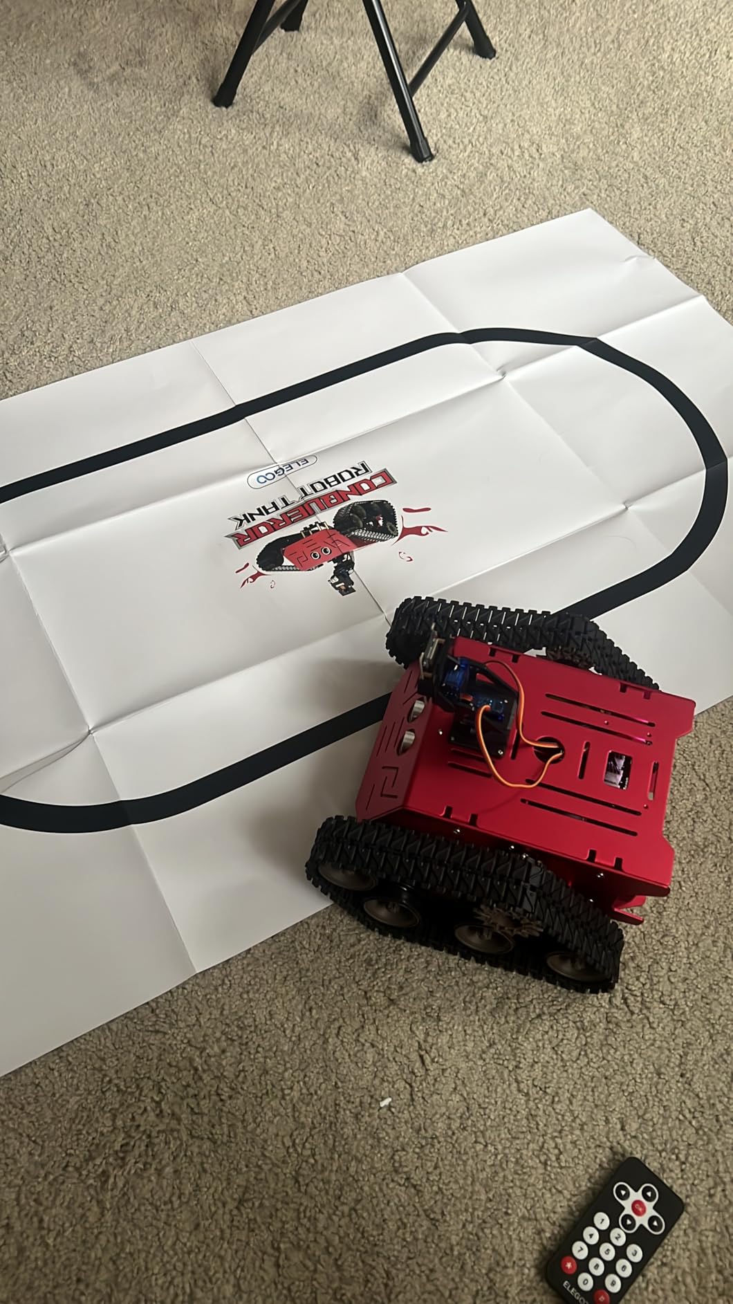 ELEGOO Conqueror Robot Tank Kit with UNO R3, Compatible with Arduino | WiFi FPV Camera, Obstacle Avoidance, Line Tracking Mode, STEM Toys & Projects for Kids, Remote Control, Auto-follow customer photo 1