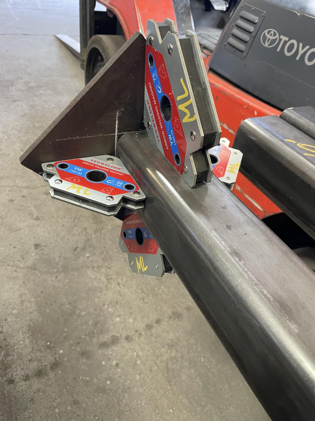 YESWELDER 25 lb and 50 lb Welding Magnet-4 Pc of Welding Magnet 25 lb/50 | magnetic holding support, workpiece positioning, fit-up, assembly customer photo 1