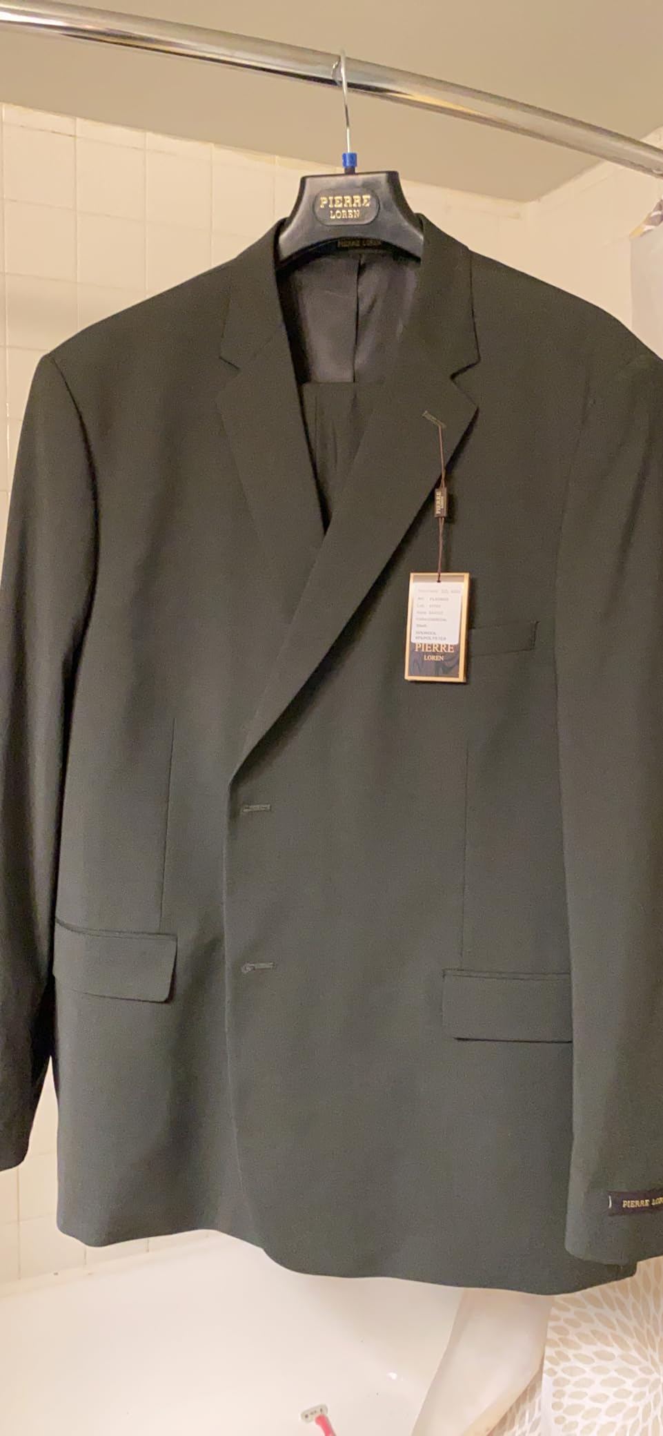 P&L Men's 2 Piece Wool Blend Suits Classic Fit - Single Breasted Two Button Jacket and Pants Set customer photo 2