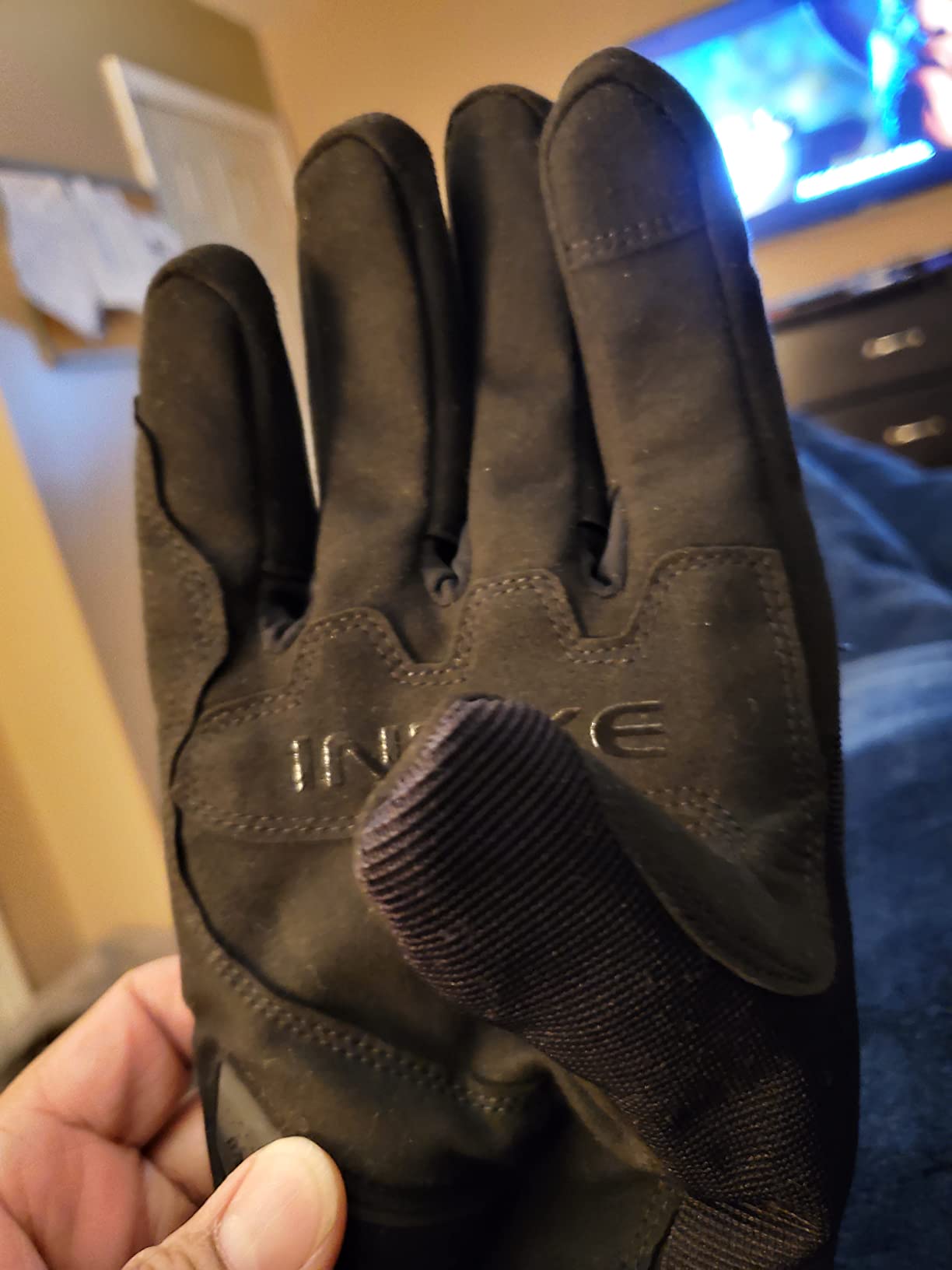INBIKE Waterproof Winter Motorcycle Gloves Thermal Fleece Touchscreen with TPR Palm Pad Cushioning Hard Knuckle customer photo 2