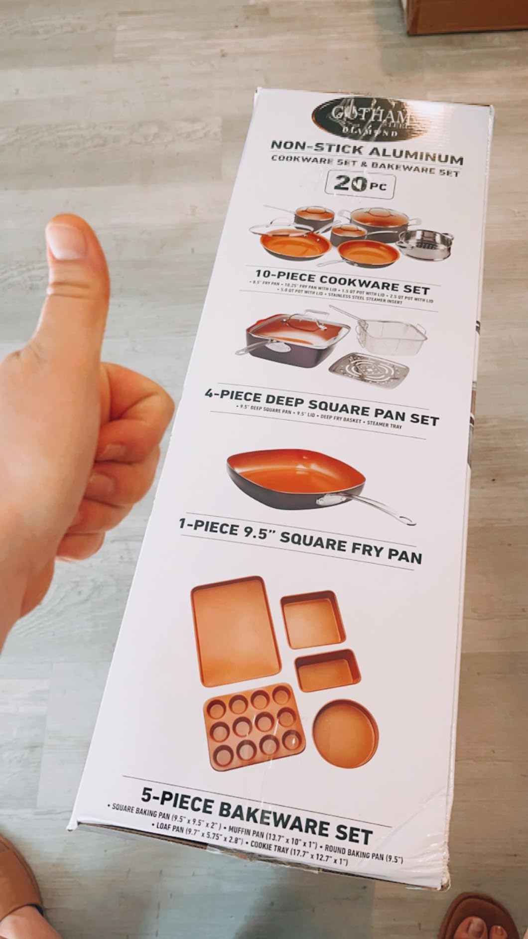 Gotham Steel 12 Pc Pots and Pans Set Non Stick Ceramic Cookware Set | Non Toxic PFOA/PFOS/PTFE Free, Stay Cool Stainless Steel Handles, Dishwasher and Oven Safe, Copper customer photo 2