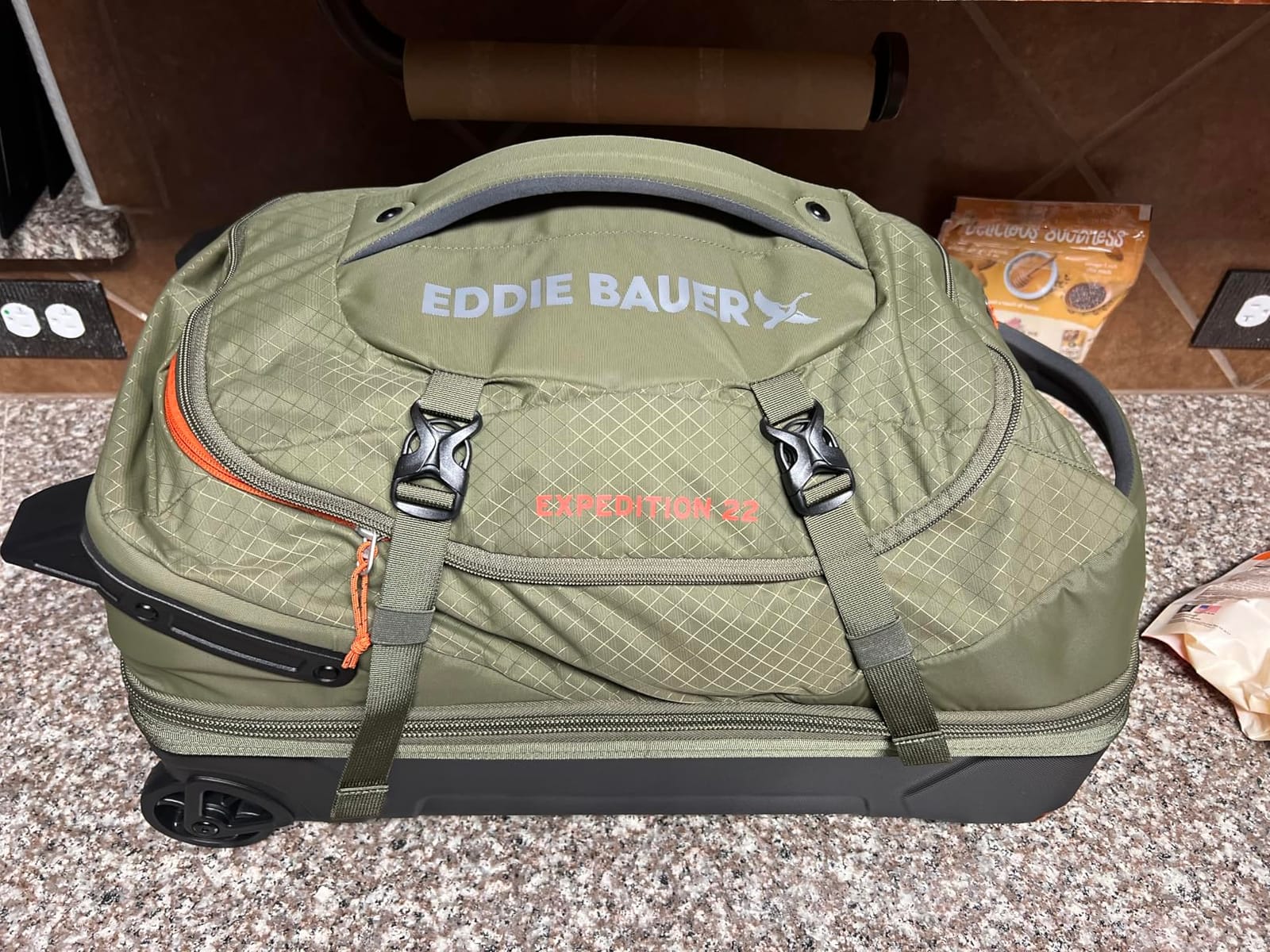 Eddie Bauer Expedition Rolling Duffel Bag with Wheels | Travel | Check-In | Luggage | Rugged | Durable - Dark Thyme, 30
