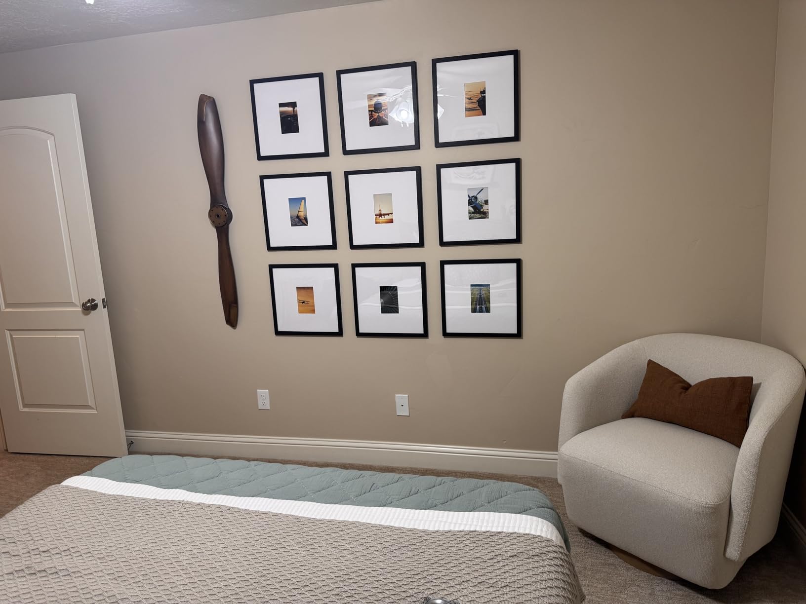 eletecpro Picture Frames Set of 9, 12x12 in, Acrylic Cover, Black | Display Photo 8x8 with Mat or 12x12 without, Square Gallery Collage, Wall Mount, Minimalist Home Decor, Engineered Wood customer photo 2