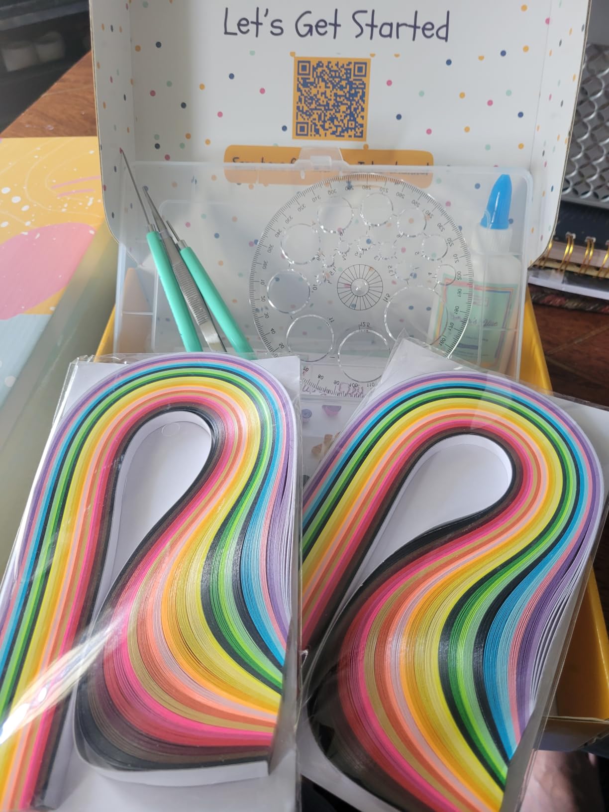 MY CREATIVE CAMP Beginner's Quilling Kit for Kids and Adults, DIY Craft Kit for Kids and Adults, Paper Quilling Kit for Beginners with Tools, Instructions & Storage Box, Makes 10+ Fun Projects customer photo 2