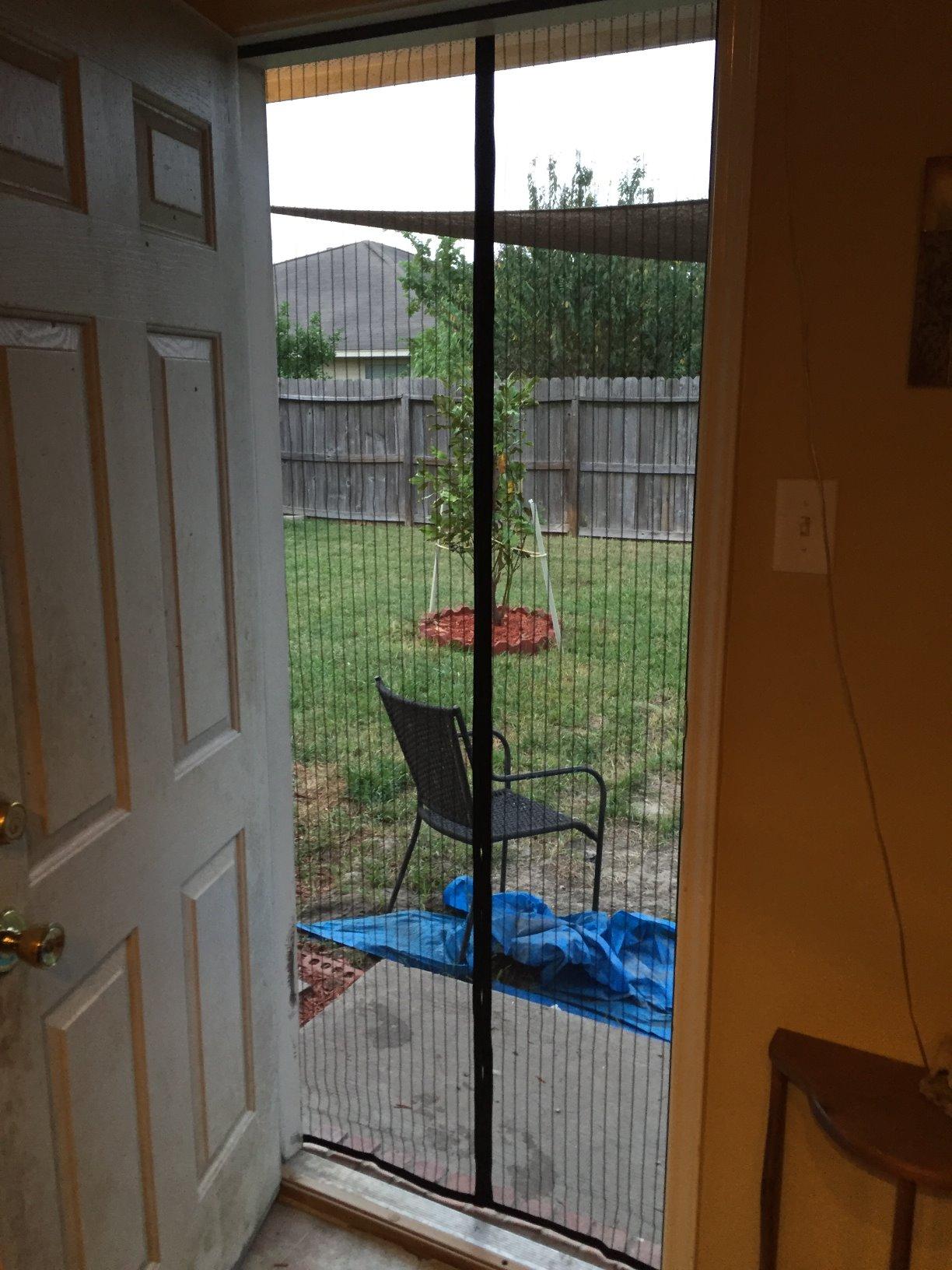 UnBugs Garage Screen Doors for 1 Car Garage - Fits Single Garage Doors up to 8 Feet Wide x 7 Feet Tall MAX - Pet & Kid Friendly, Self-Closing - Hands Free Magnet Closure Keeps Bugs Out & Breeze in customer photo 1