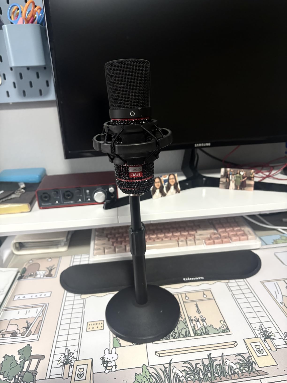 BILIONE Versatile Desktop Microphone Stand, Mic Stand Kit for Desk | 1.5lbs Weighted Base, Height adjustable, With Pop Filter, Shock Mount, Mic Clip, 5/8