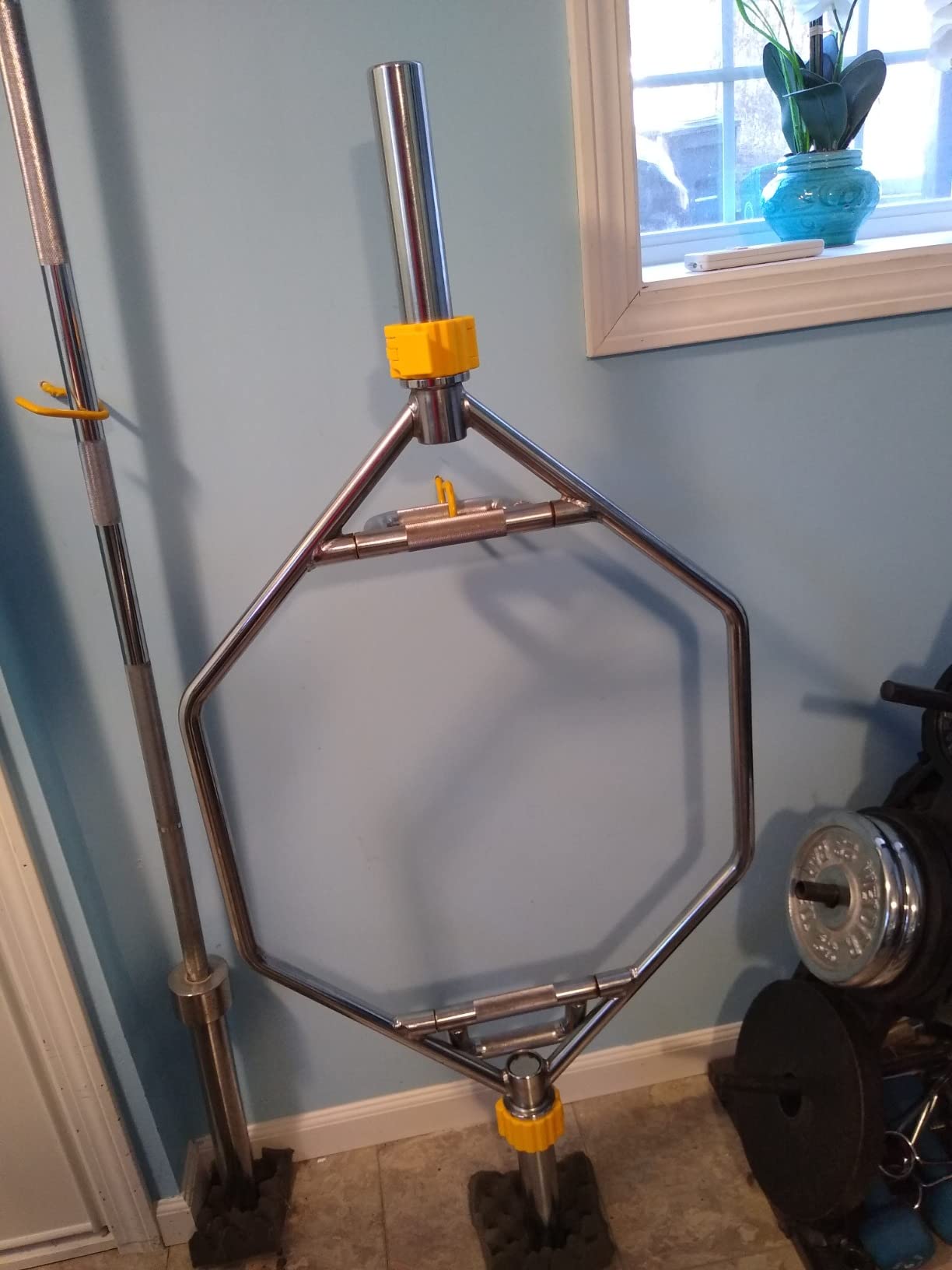 GYMAX Olympic Folding Trap Bar - 56