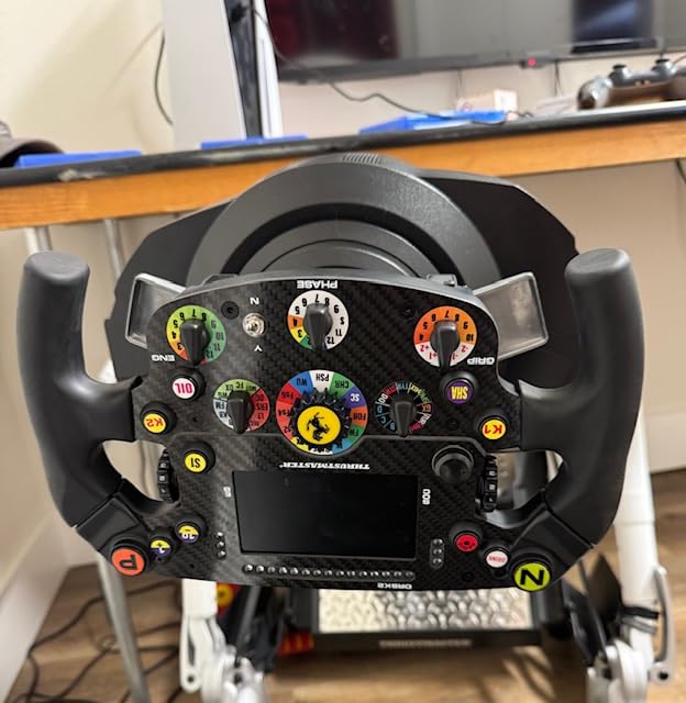 Thrustmaster Ferrari SF1000 Formula Wheel Add-On Rim - PS5, XBOX & PC | licensed by Ferrari, 4.3-in LCD, 21-layer carbon faceplate, 25 programable buttons, 7 encoders, aluminum shifter paddles customer photo 1