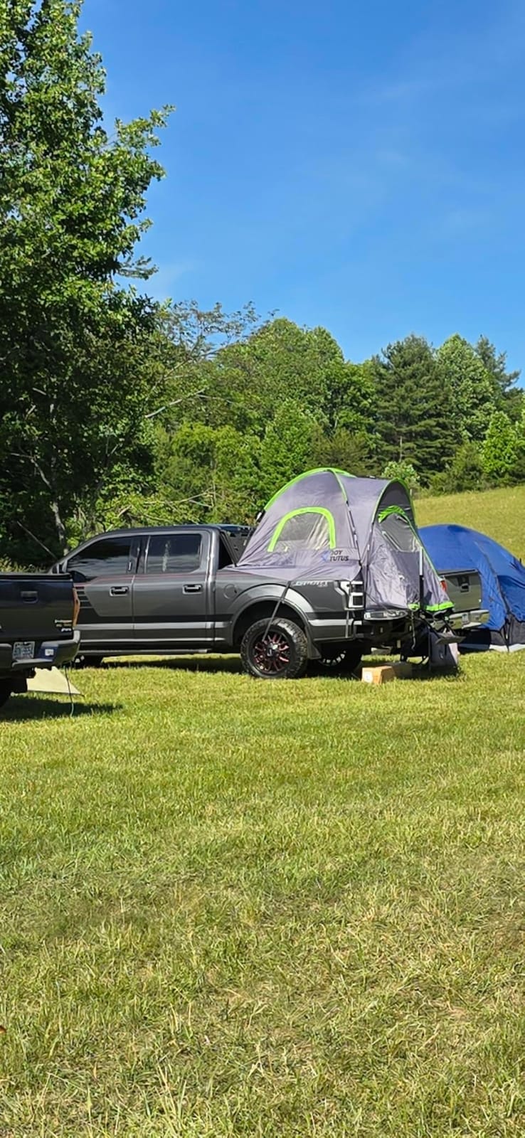 JOYTUTUS Pickup Truck Tent 2.0, Waterproof PU2000mm Double Layer for 2 Person, Portable Truck Bed Tent with Rainfly, 5.5'-5.8' Camping Preferred - Green customer photo 2