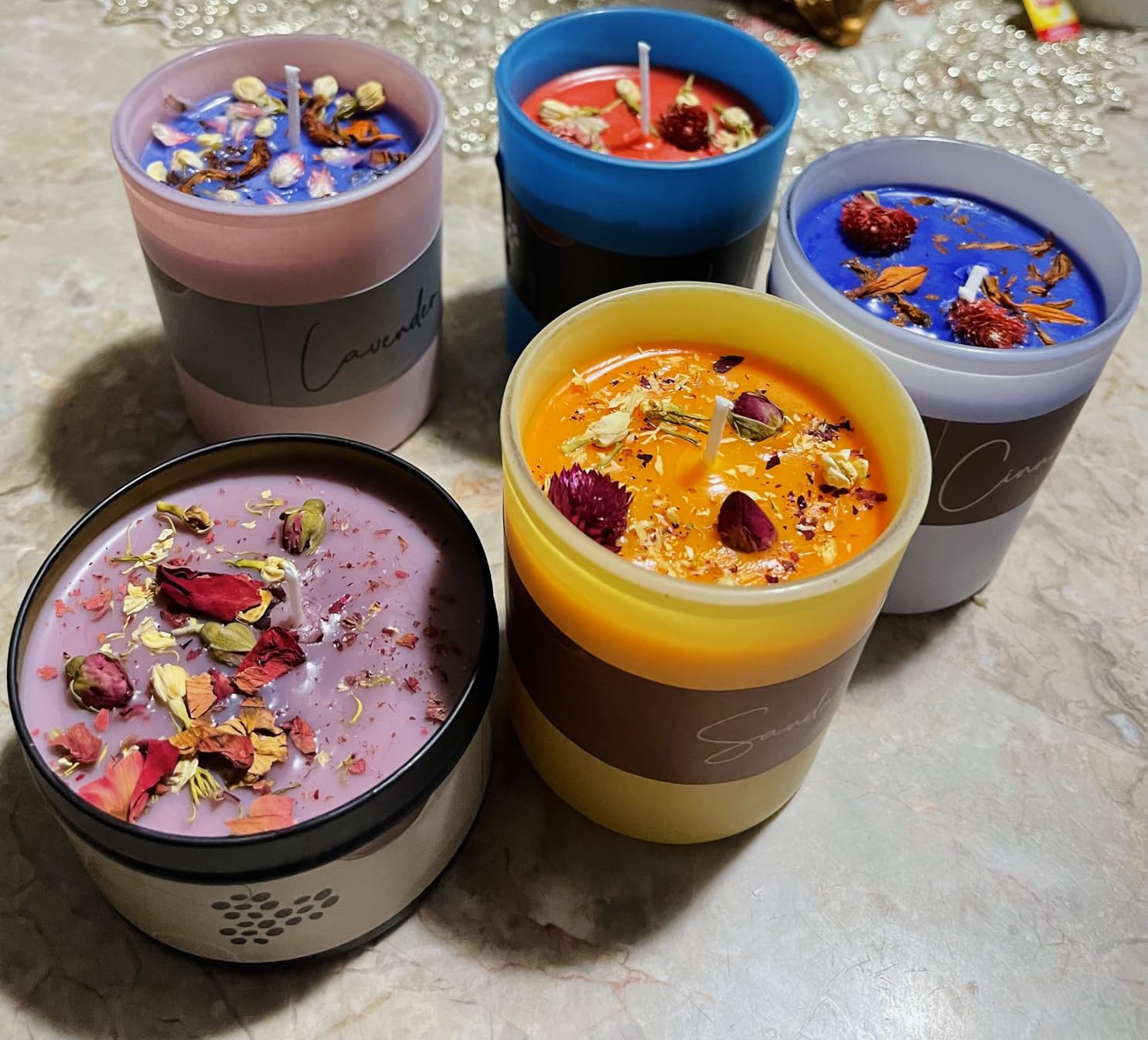 SoftOwl Premium Soy Candle Making Kit - Full Set - Soy Wax, Big 7oz Jars & Tins, 7 Pleasant Scents, Color Dyes & More - Perfect as Home Decorations - DIY Starter Scented Candles Making Kit customer photo 2