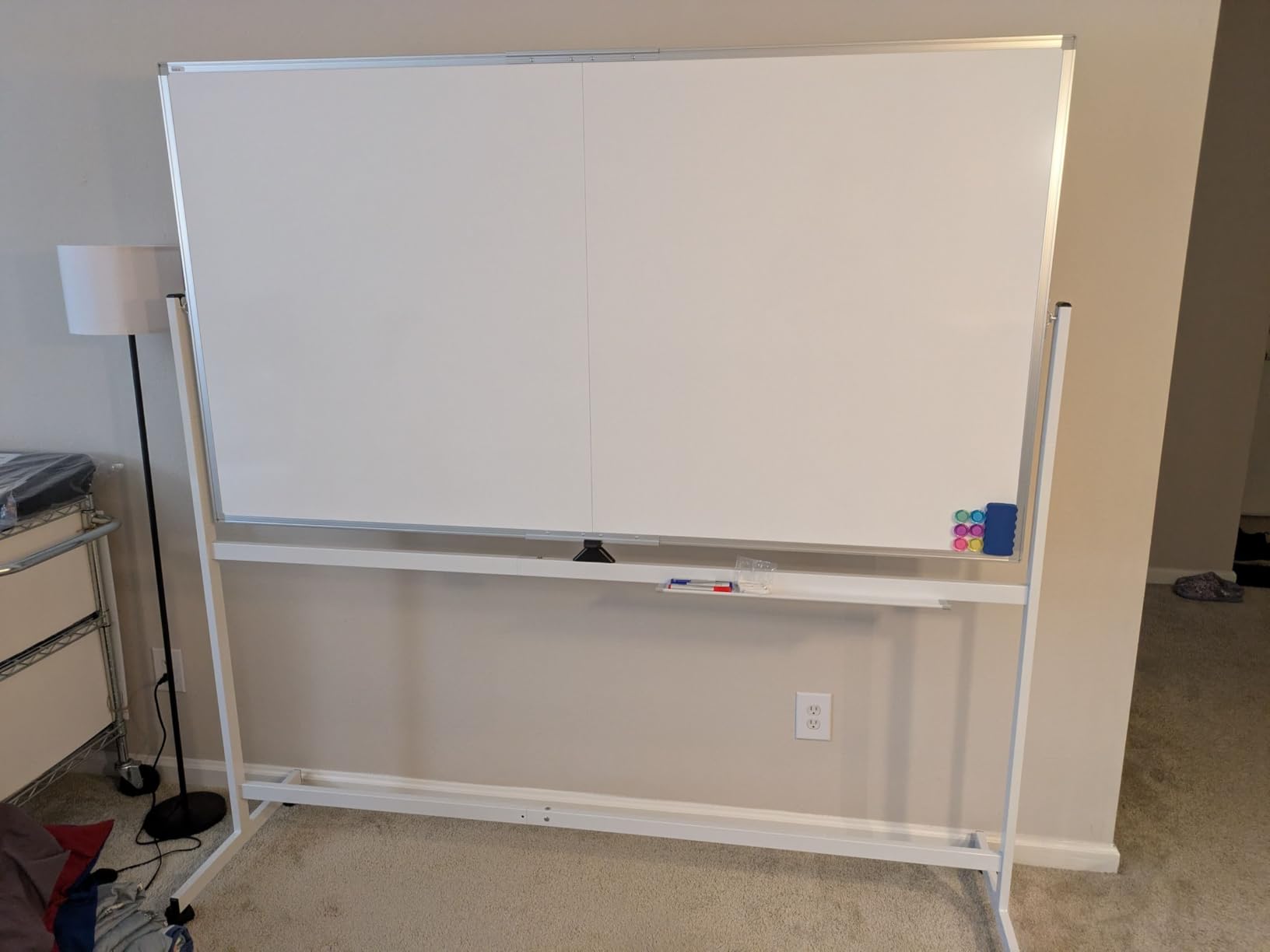 Maxtek Rolling Whiteboard 72 x 40 in, Large Double-Sided Magnetic Standing | Mobile White Board on Wheels Dry Erase Board, Portable Giant Writing Surface for Office, School, Home Office, and Homeschool customer photo 1