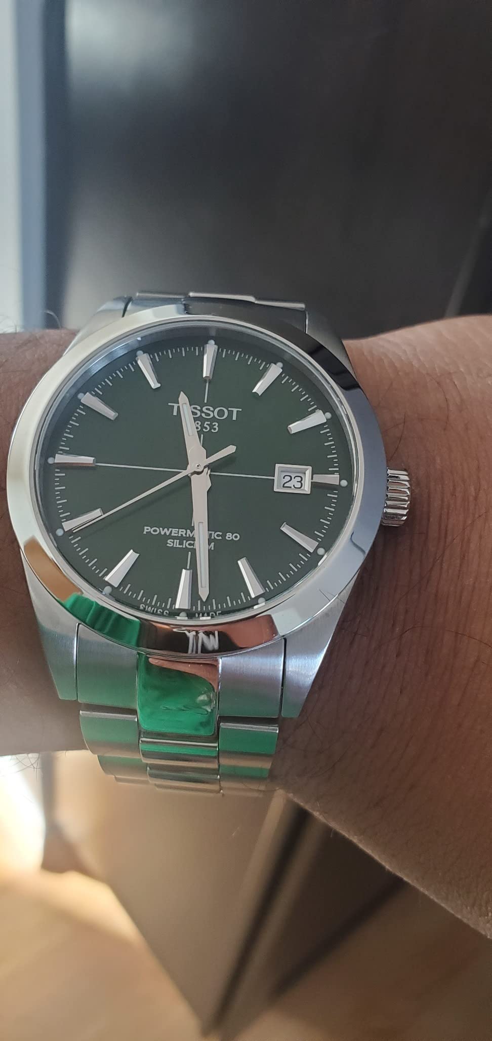 Tissot Men's Gentleman Auto Swiss Automatic Dress Watch with Stainless Steel Strap customer photo 1