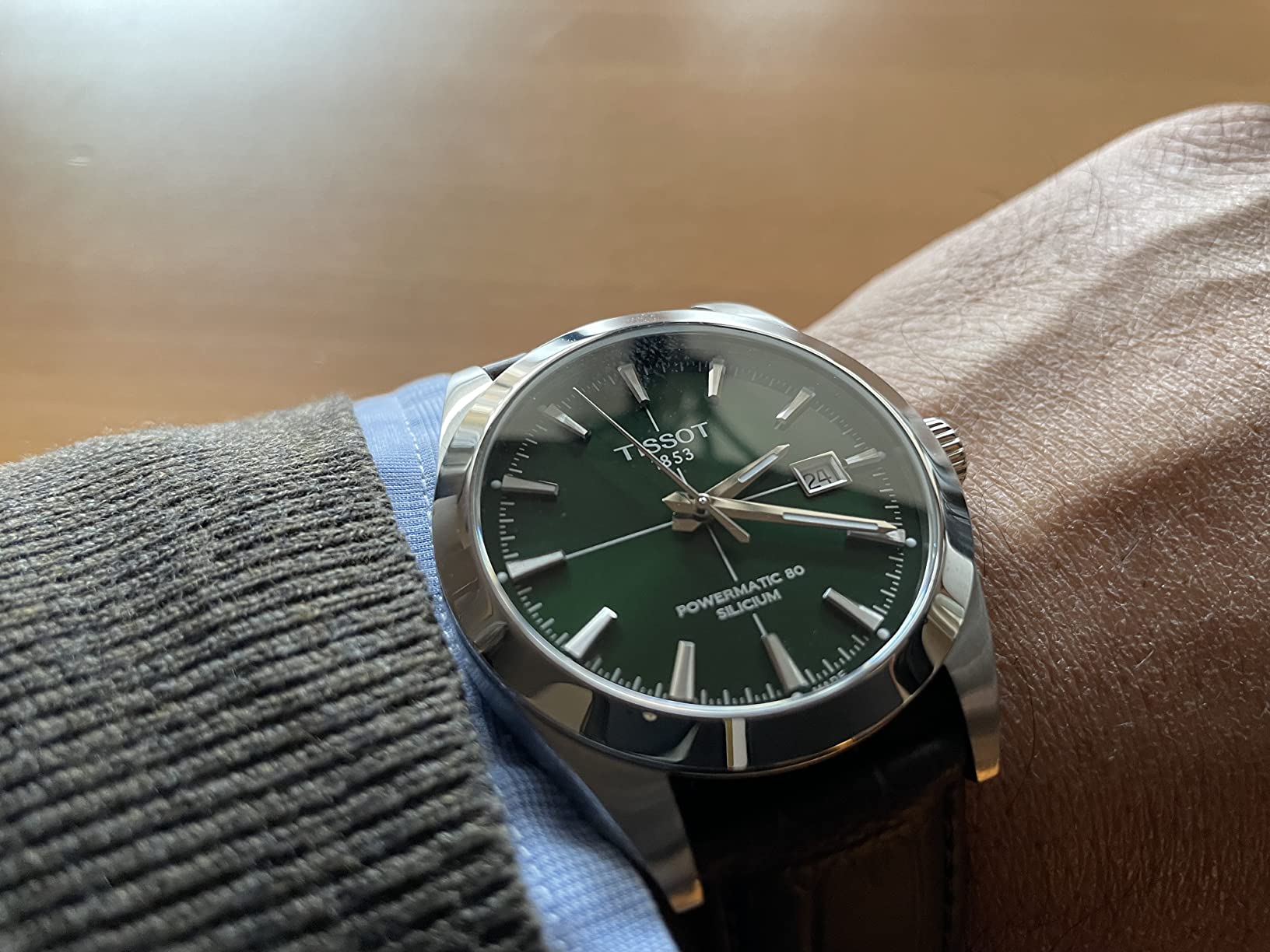 Tissot Men's Gentleman Auto Swiss Automatic Dress Watch with Stainless Steel Strap customer photo 2