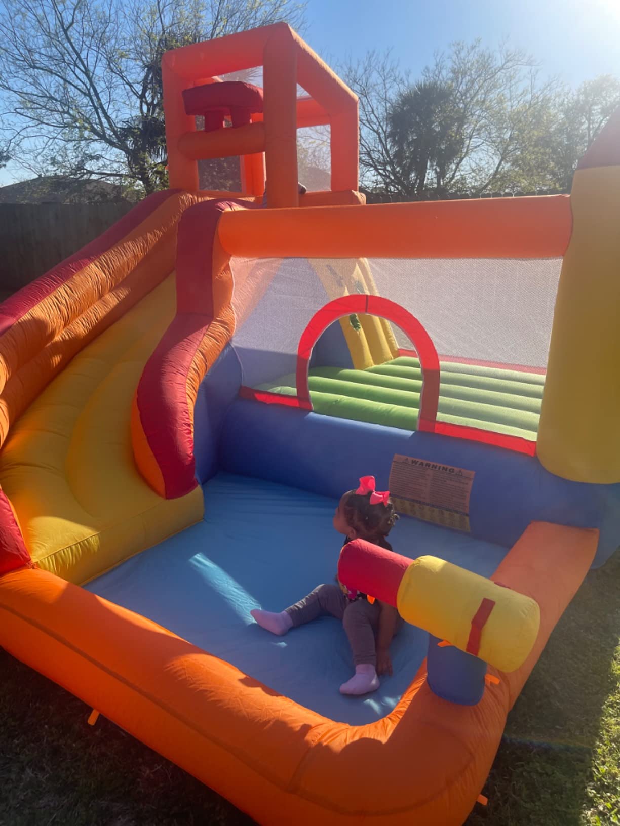 HuaKastro Inflatable Water Slide Bounce House for Kids with Pool, 5-in-1 Indoor/Outdoor Blow Up Play Center for Climbing, Sliding, Jumping & Splashing Fun, Blower Included customer photo 1