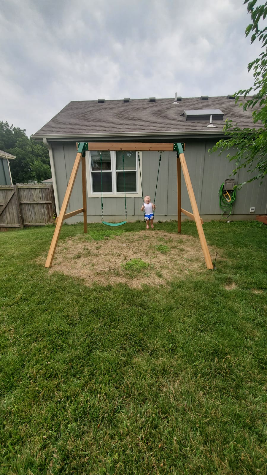 Backyard Discovery Durango Cedar Wood Swing Set Kit with Classic A-Frame, Two Belt Swings, Pinch-Free Ropes, Easy Assembly, Heavy-Duty, Lumber and Hardware Included, Outdoor Playset, Ages 3-10 customer photo 2