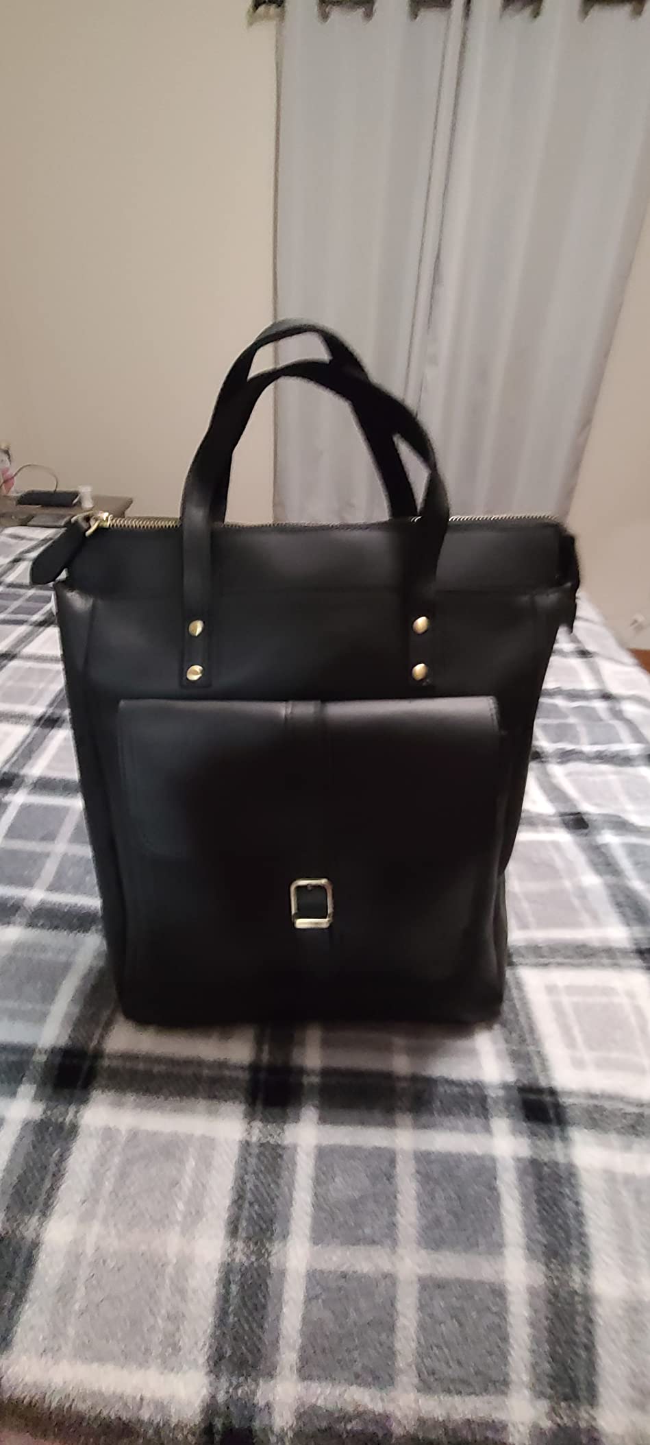 S-ZONE Women Genuine Leather Backpack Purse Retro Top-handle Bags Vintage Totes | Top Grain Leather, Padded Laptop Compartment, Top-handle Handbags, Vintage Casual Purse, Work Everyday customer photo 1