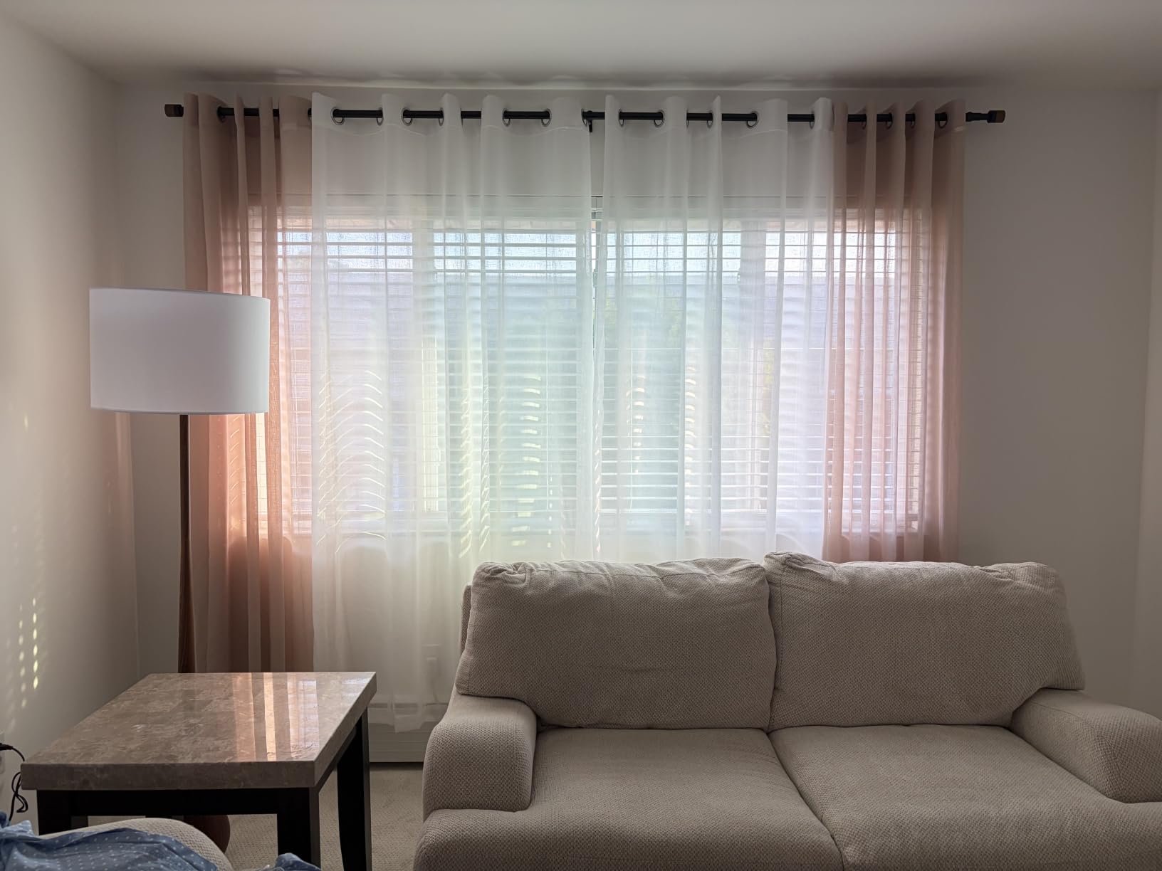 NICETOWN White Sheer Linen Curtains 84