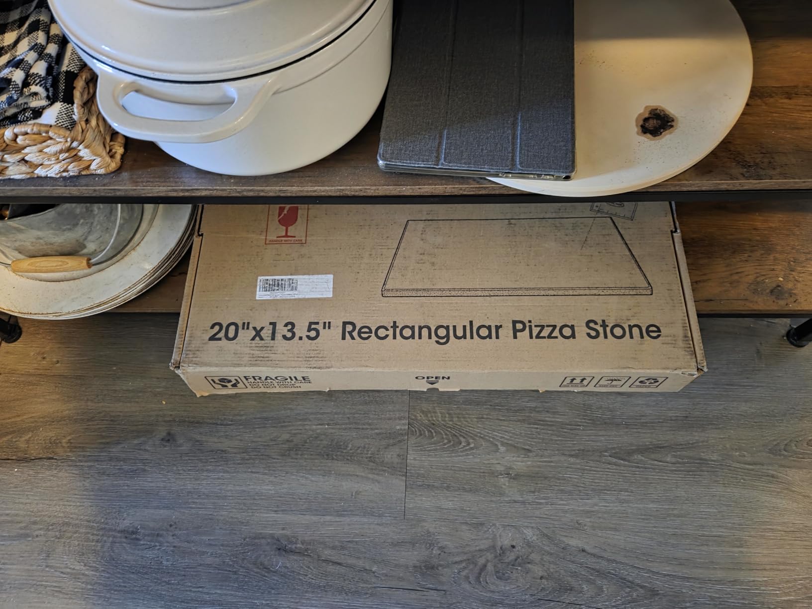 Unicook 20 x 13.5 Inch Extra Large Pizza Stone for Oven and Grill, 10.6 Lbs | Heavy Duty, Even Heating&Consistent Heat Retention, Crispy Crust for 2 Small Pizzas, Bread, Cookies, Includes Dough Scraper customer photo 1