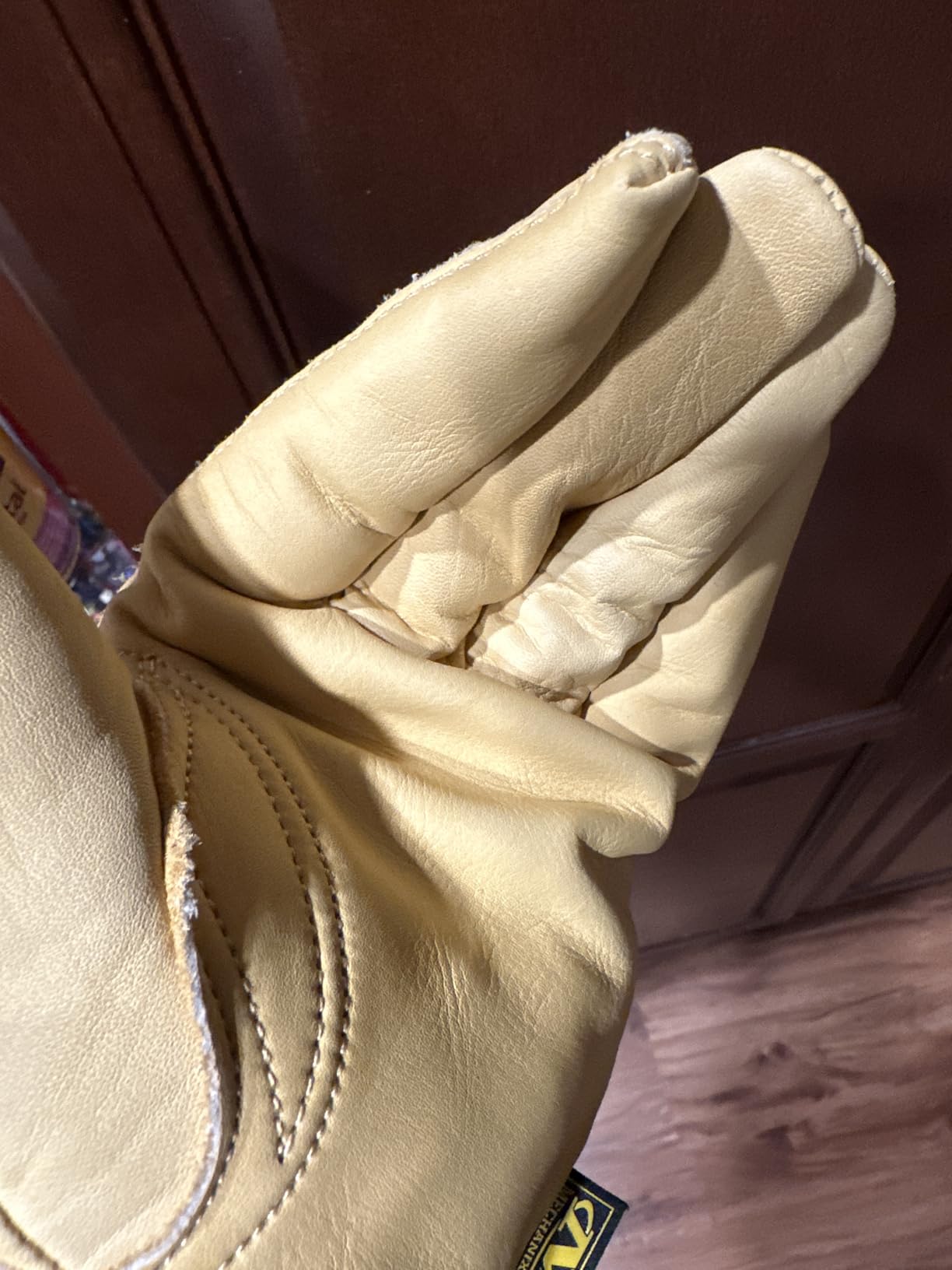 Mechanix Wear Leather Cow Driver Gloves, Tan, Breathable Driver Gloves with Elastic Cuff, Water-Resistant Leather customer photo 1