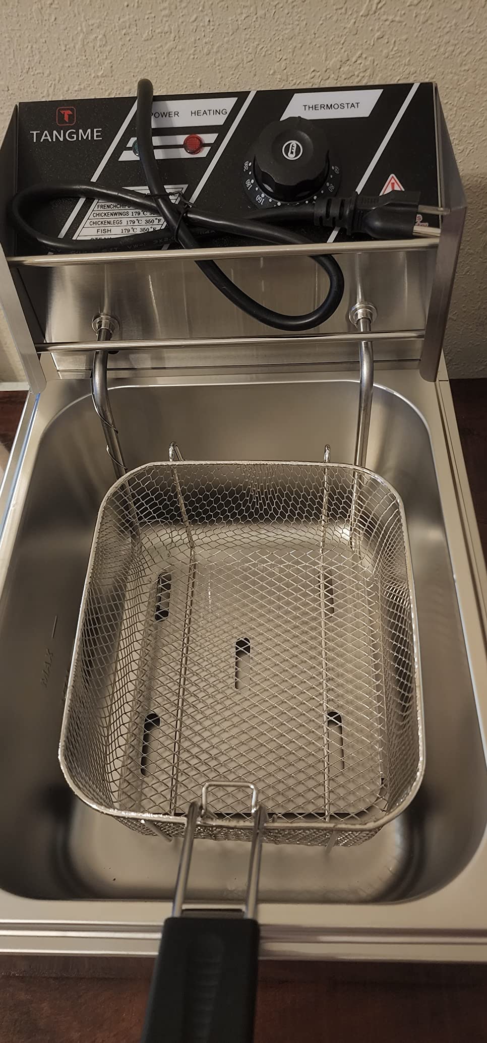 Commercial Deep Fryer, 3400W Electric Deep Fryers with 2x6.35QT Baskets | 0.8mm Thickened Stainless Steel Countertop Oil Fryer 20.7QT Large Capacity with Lids Temperature Controller (12L) customer photo 2