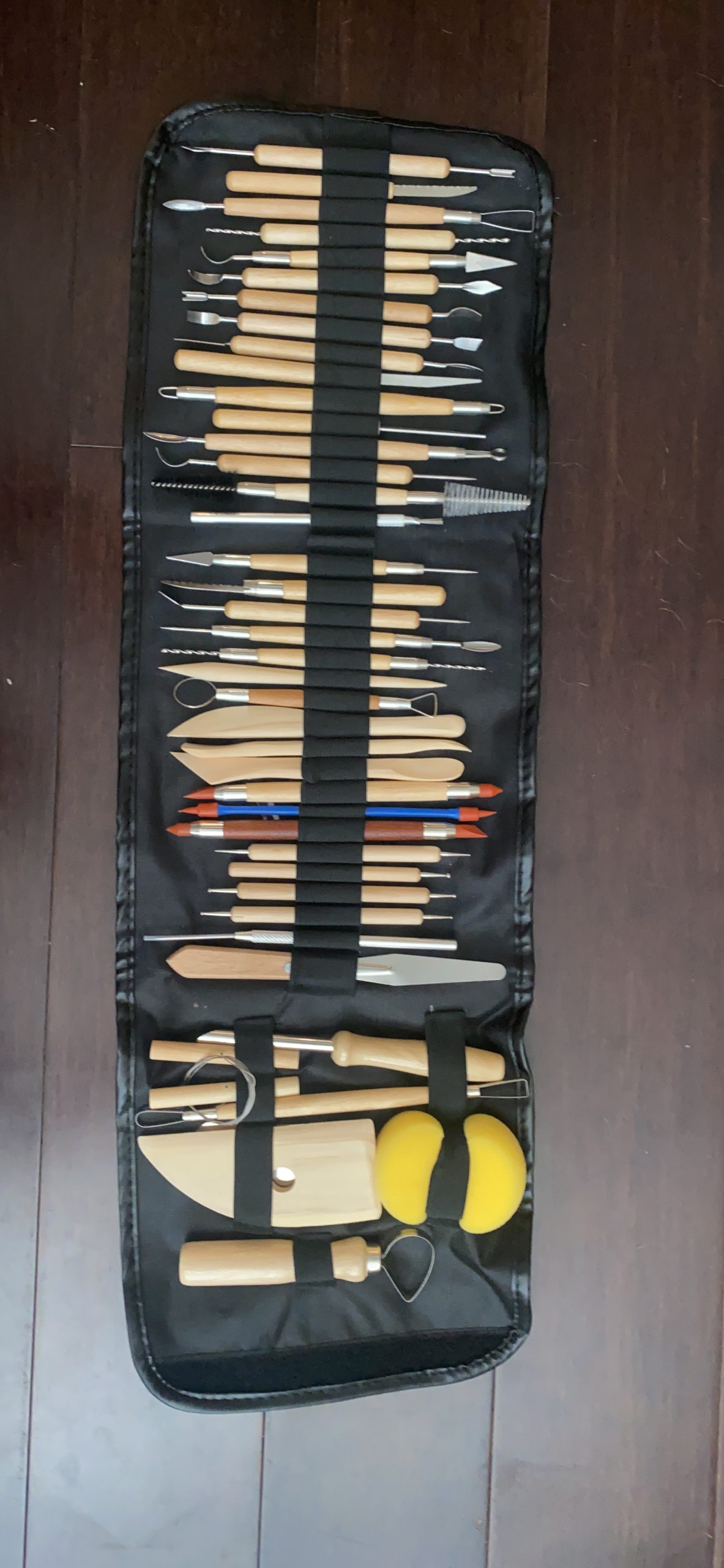 TEMONTIAN Pottery Tools and Supplies Kit, Clay Sculpting Tools Set, 43 PCS | 43-piece pottery tool kit with carrying case and apron for pottery wheel, carving, ceramic and clay projects customer photo 1