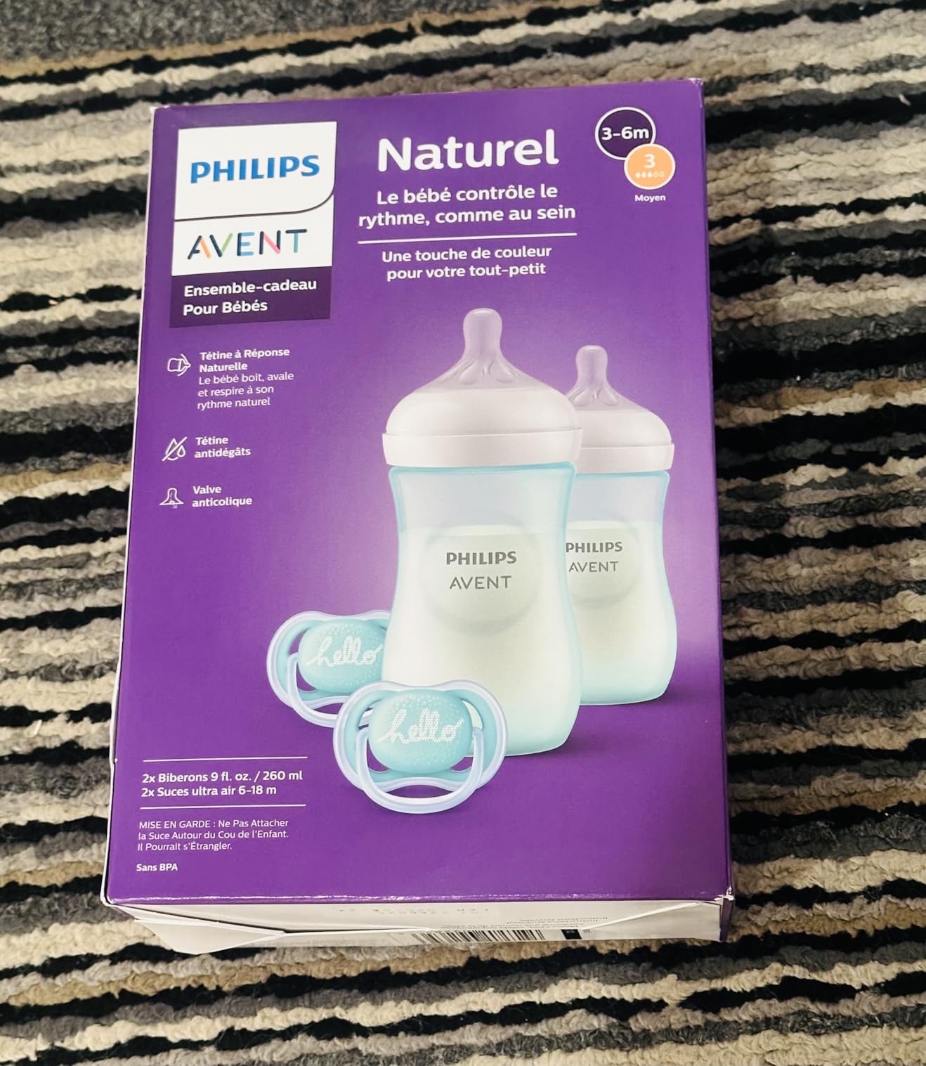 Philips Avent Natural Baby Bottle Gift Set, Teal, BPA-Free, 9 oz, 2-Pack | 2 Ultra Air Pacifiers customer photo 2