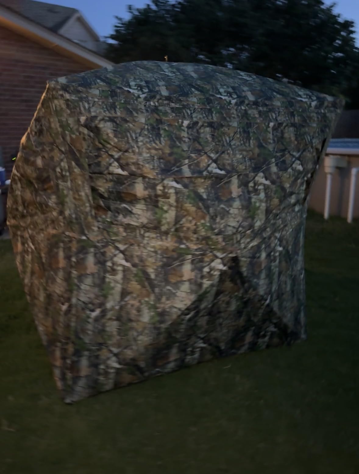 TIDEWE Hunting Blind for Deer, 270° See Through Ground Blind | Pop Up Design, Camo Hunting Tent, Silent Sliding Windows, Brush Loops, Metal Hub, Carry Bag Included customer photo 2