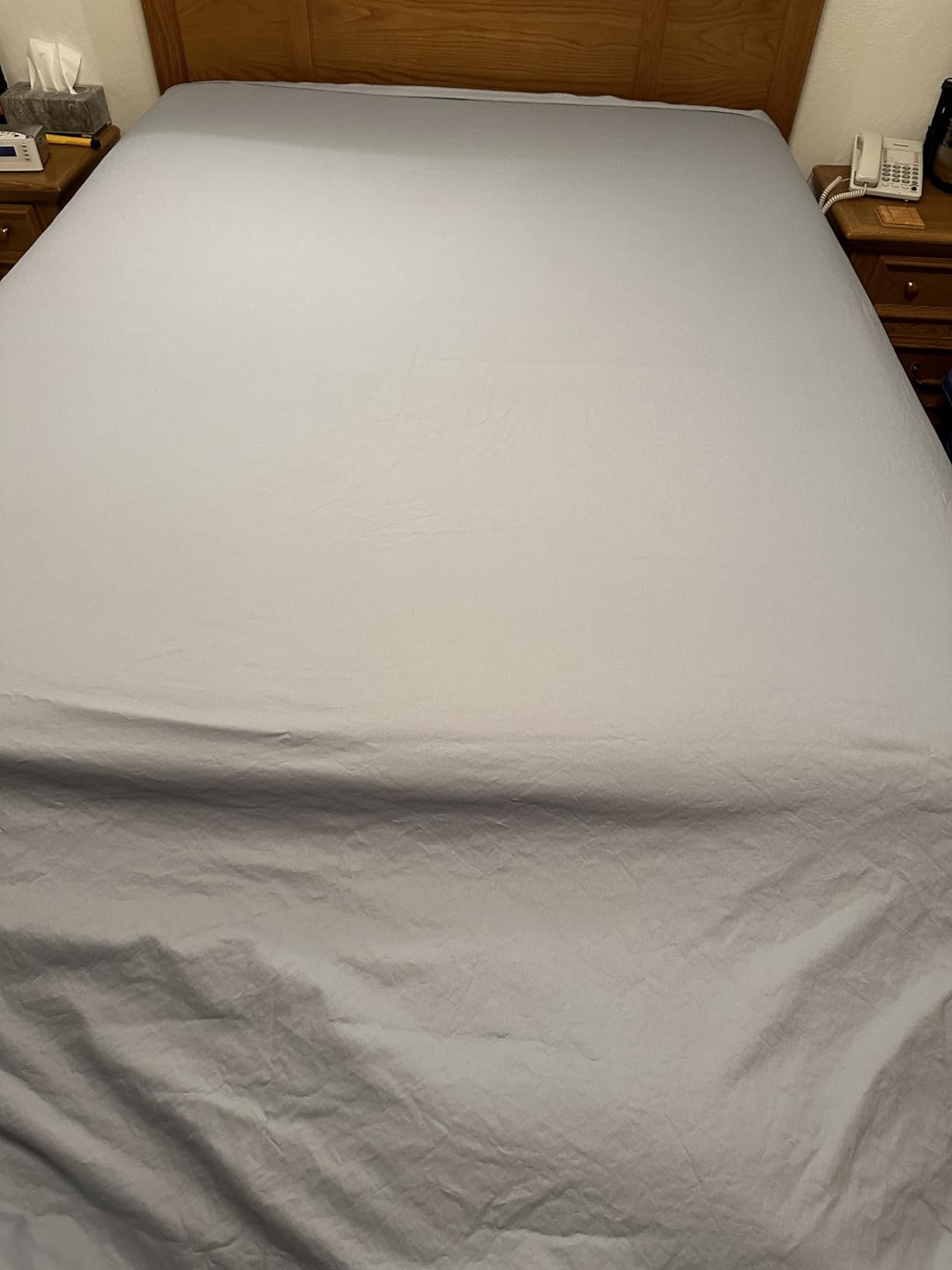 LANE LINEN 100% Egyptian Cotton Ultra Soft Queen Size Sheets Set, Mercerized Silky Sateen Weave, Fully Elasticized Fitted Sheet with French Seam, Hotel Quality Thick Luxury Bed Sheets - Riviera Mist customer photo 1