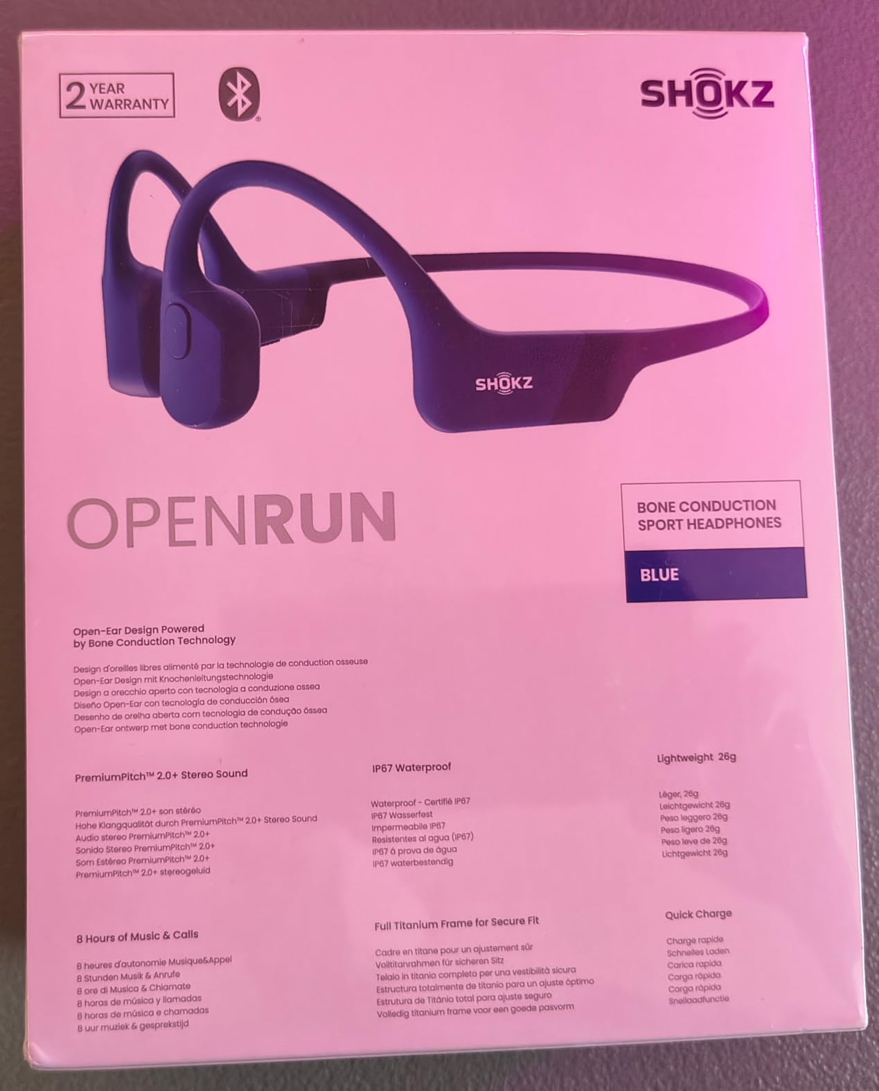 SHOKZ OpenRun (AfterShokz Aeropex) - Open-Ear Bluetooth Bone Conduction Sport Headphones - Sweat Resistant Wireless Earphones for Workouts and Running - Built-in Mic, with Headband customer photo 2