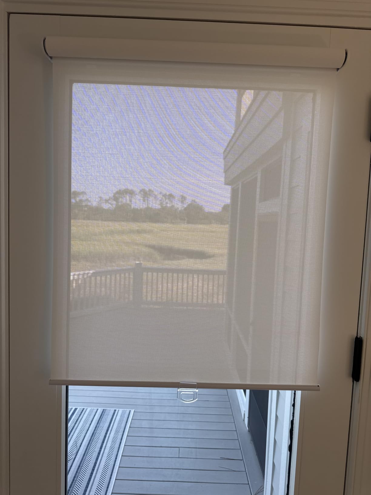 AOSKY Cordless Roller Shades for Windows Light Filtering Shades with 5% Openness Solar Screen Semi Sheer Roller Blinds UV Protection for Office and Home. Easy to Install 25