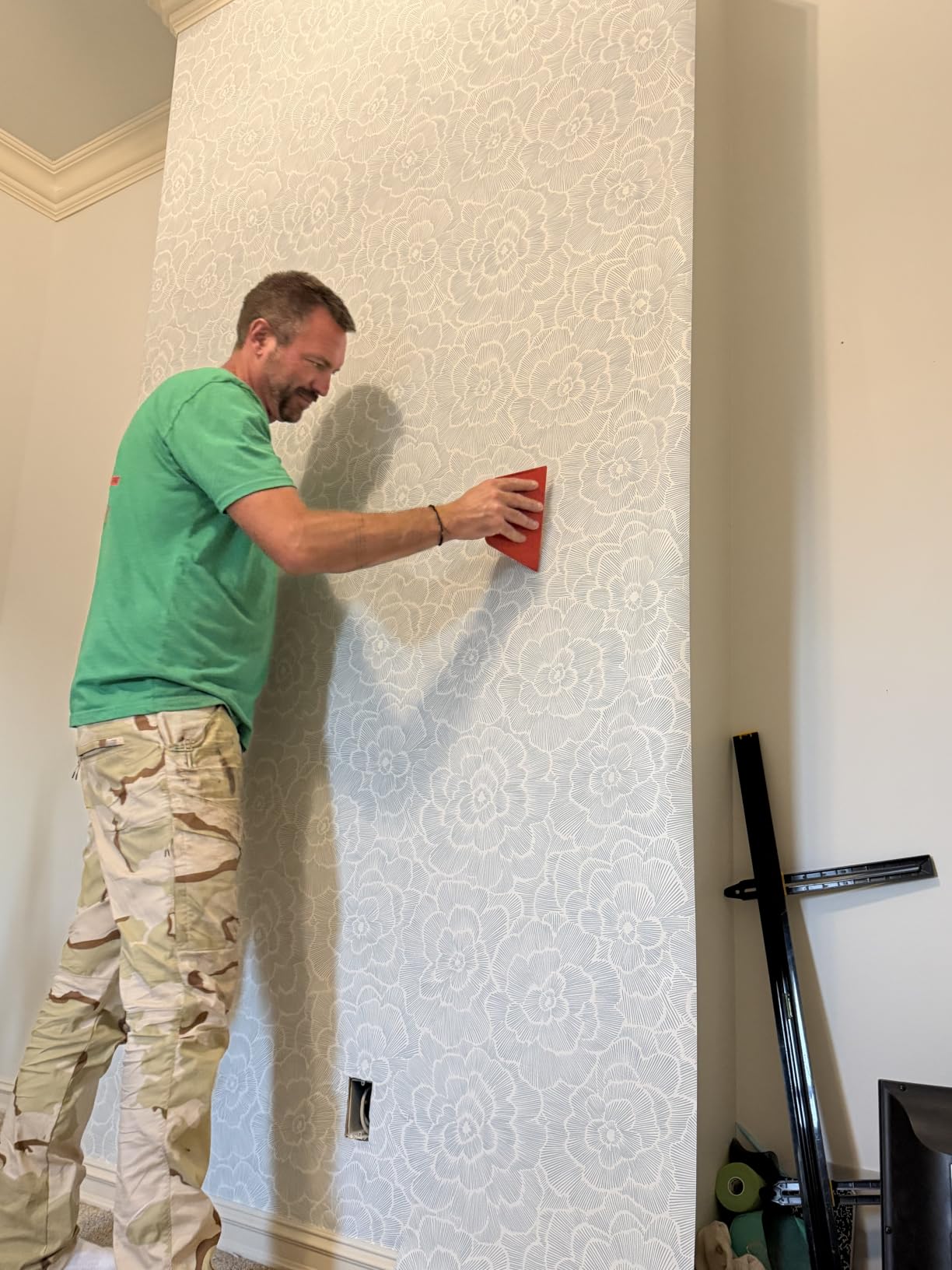 NuWallpaper Charcoal Saraya Peel and Stick Wallpaper, Grey, Removable Wallpaper, Renter-Friendly, 20.5 in x 18 ft customer photo 2