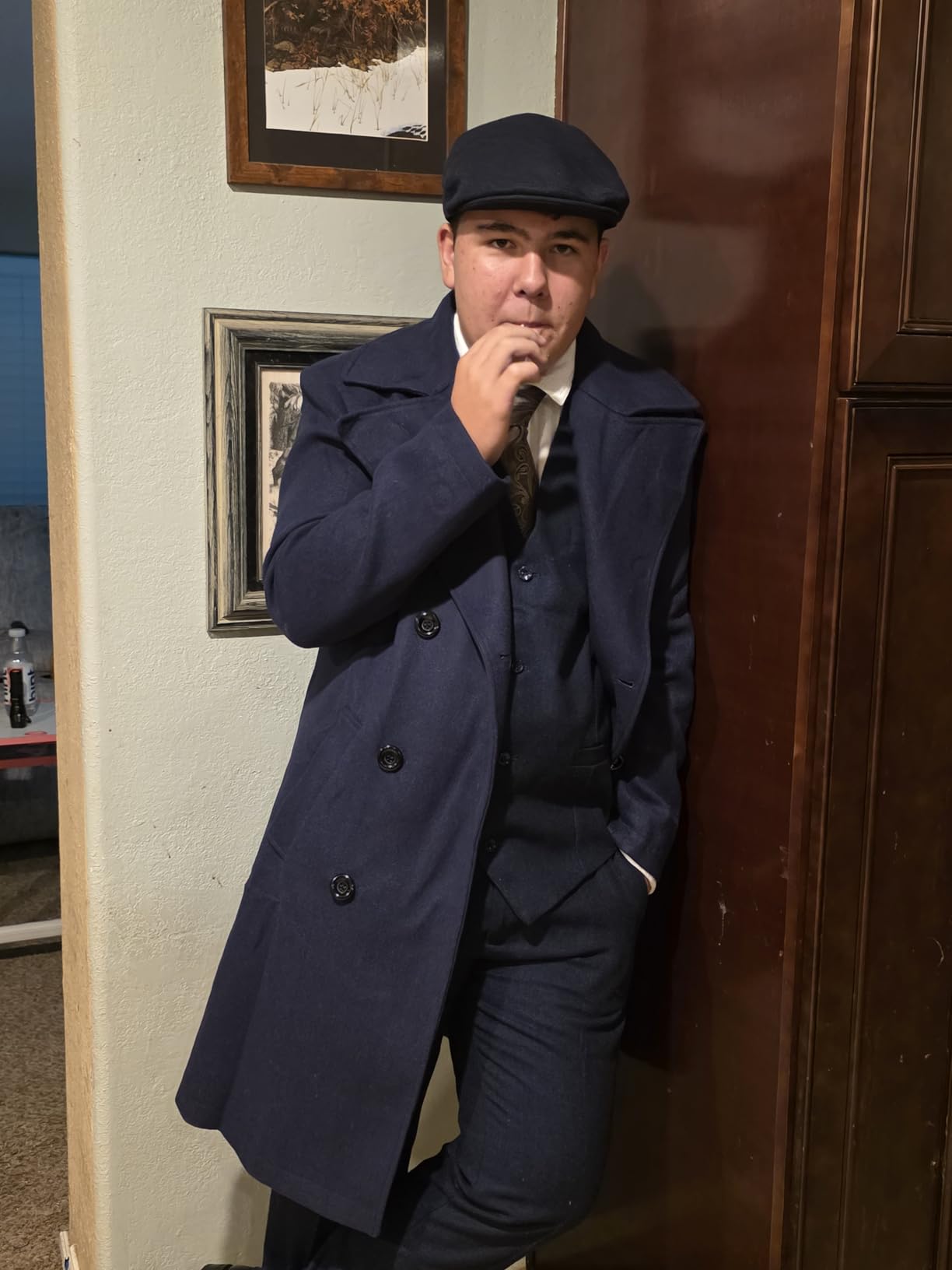 Makkrom Mens Double Breasted Trench Coat Business Casual Winter Overcoats customer photo 1