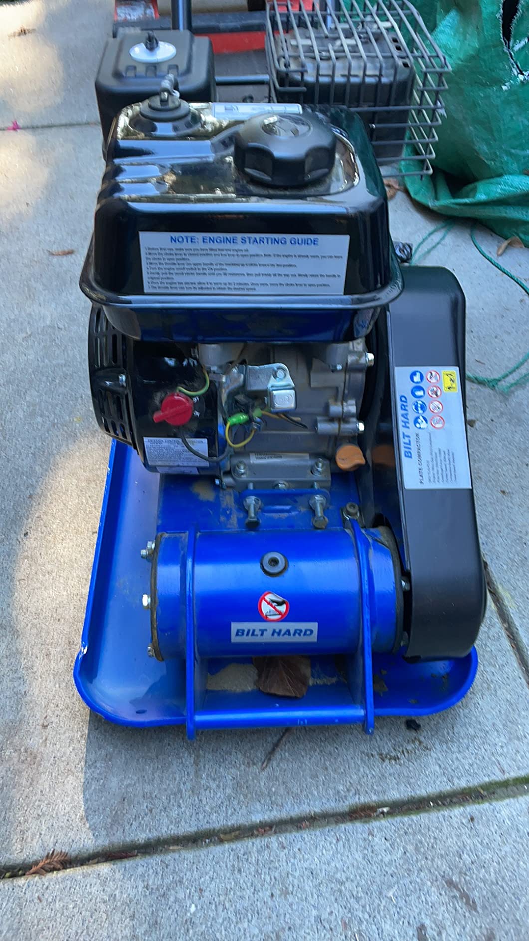 BILT HARD Plate Compactor Rammer, 6.5HP 196cc Gas Engine 5500 VPM 2500 lbs Compaction Force, 21 x 14.5 inch Plate, Ground Compactors for Paving Landscaping Sidewalk Patio, EPA Compliant customer photo 2