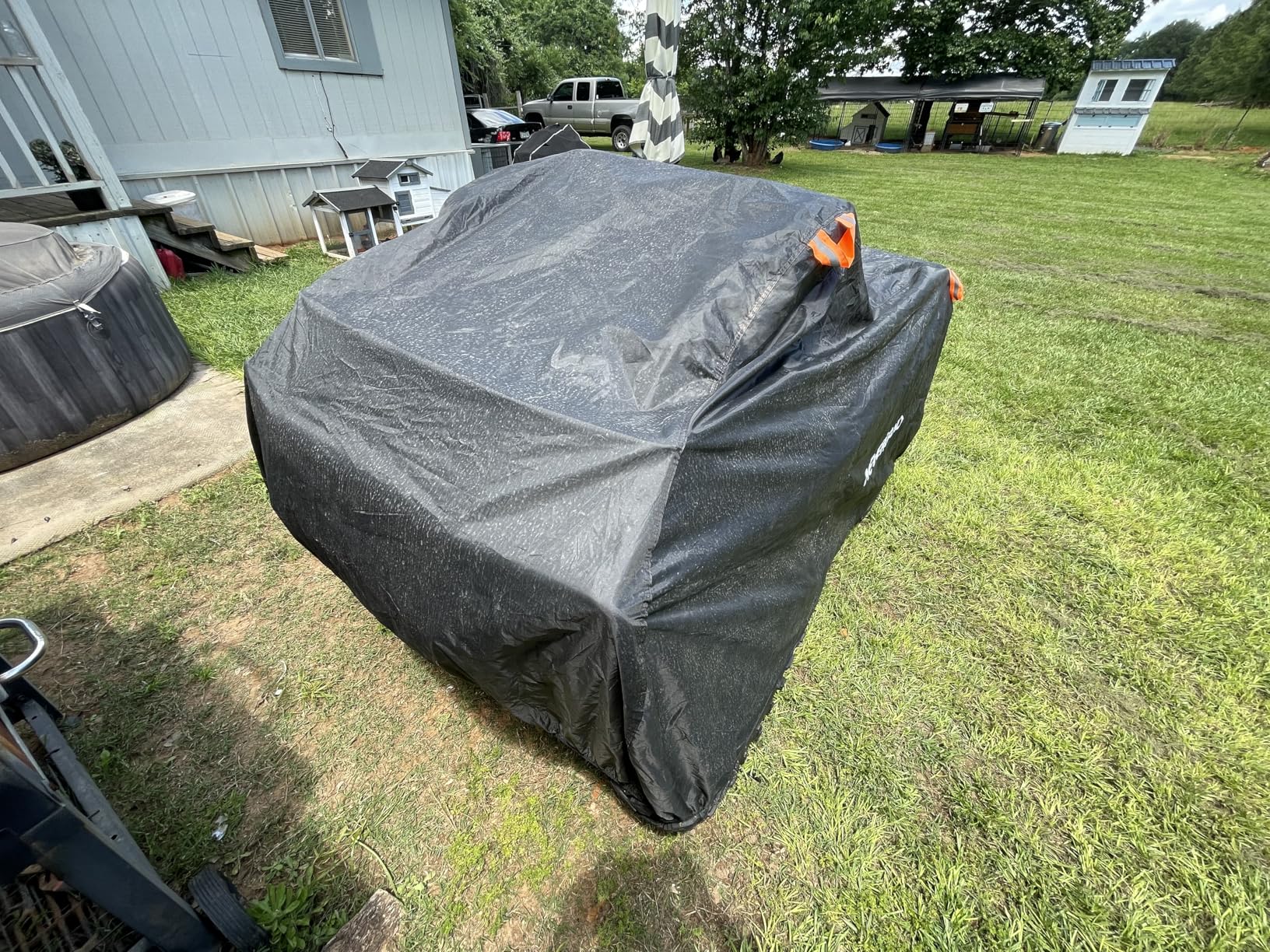 NEVERLAND ATV Cover Waterproof Heavy Duty 4 Wheeler Cover Quad Cover All Season Weather Proof Outdoor UV Protection for Polaris Yamaha Suzuki Honda (Black XLarge) customer photo 2