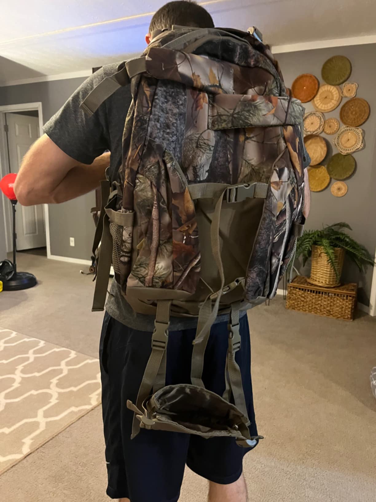 Hunting Backpack Outdoor Gear Day pack for Rifle Bow Hunting Gifts for Men | 50L Waterproof Hunting Packs for Men, Silent camouflage Fabric, safety flag, Durable Large Capacity, Rifle & Bow Carry System customer photo 1