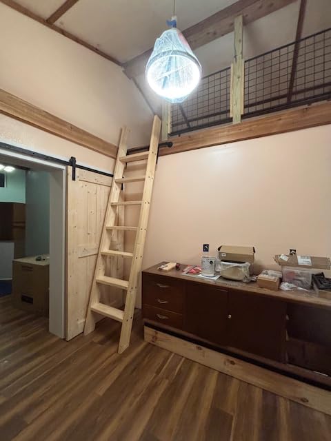 Wall Handrail 3FT/90CM, Industrial Staircase Railing 1.25 Inch Tube Diameter | Galvanized Pipe Handrails for Indoor Stairs with Wall Mount Support, for Wall Mounted Stairway Handrail customer photo 2
