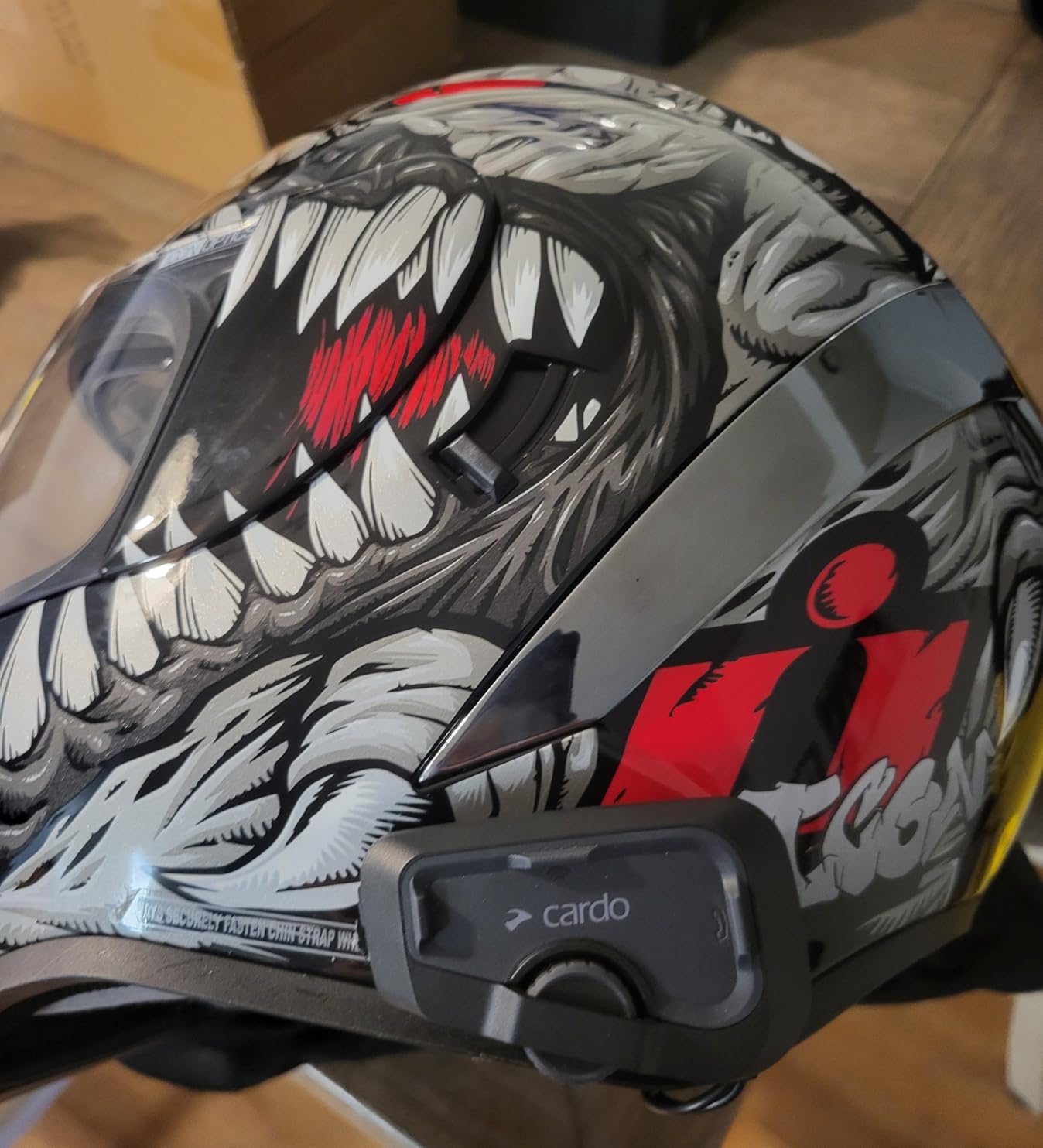 Cardo FREECOM 4X Motorcycle 4-Way Helmet Bluetooth Communication System Headset Intercom, Universal Bluetooth Connectivity, Waterproof, 40mm Speakers - Single Pack customer photo 1