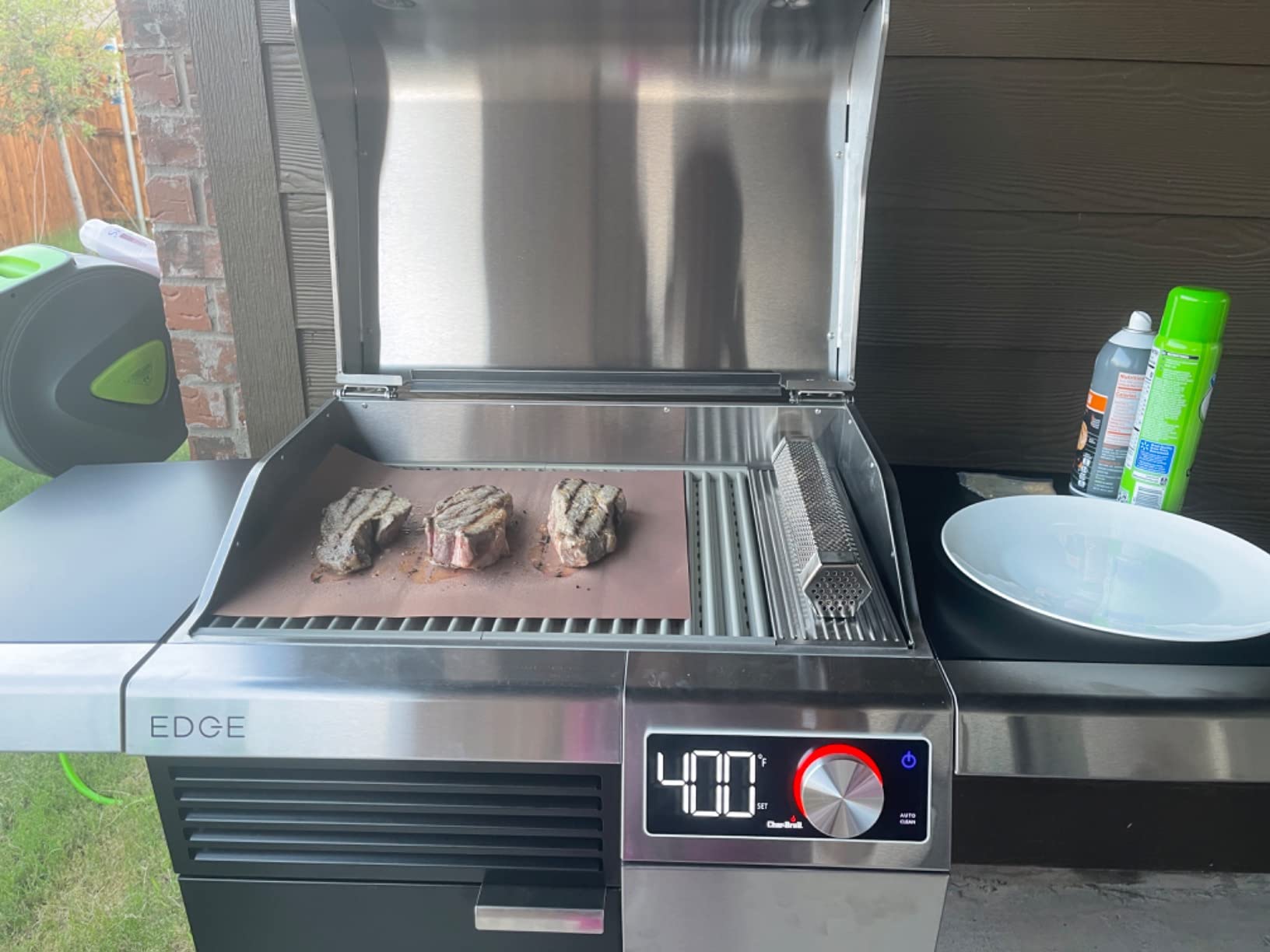 Edge Electric Grill with Built-In Cabinet, Steel Construction, Digital Temperature Control, 200°F-700°F Temperature Range, Fast Preheat, AutoClean - 22652143 customer photo 2