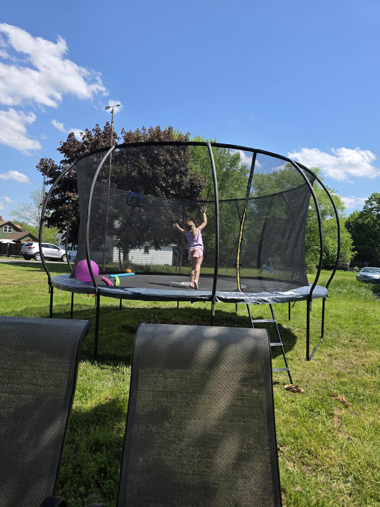 Jumpzylla Outdoor Trampoline with Net for Kids 8FT 10FT 12FT 14FT 15FT 16FT | ASTM-compliant trampoline with enclosure, non-slip ladder, rust-resistant galvanized steel frame, 8FT-16FT for kids & adults customer photo 1