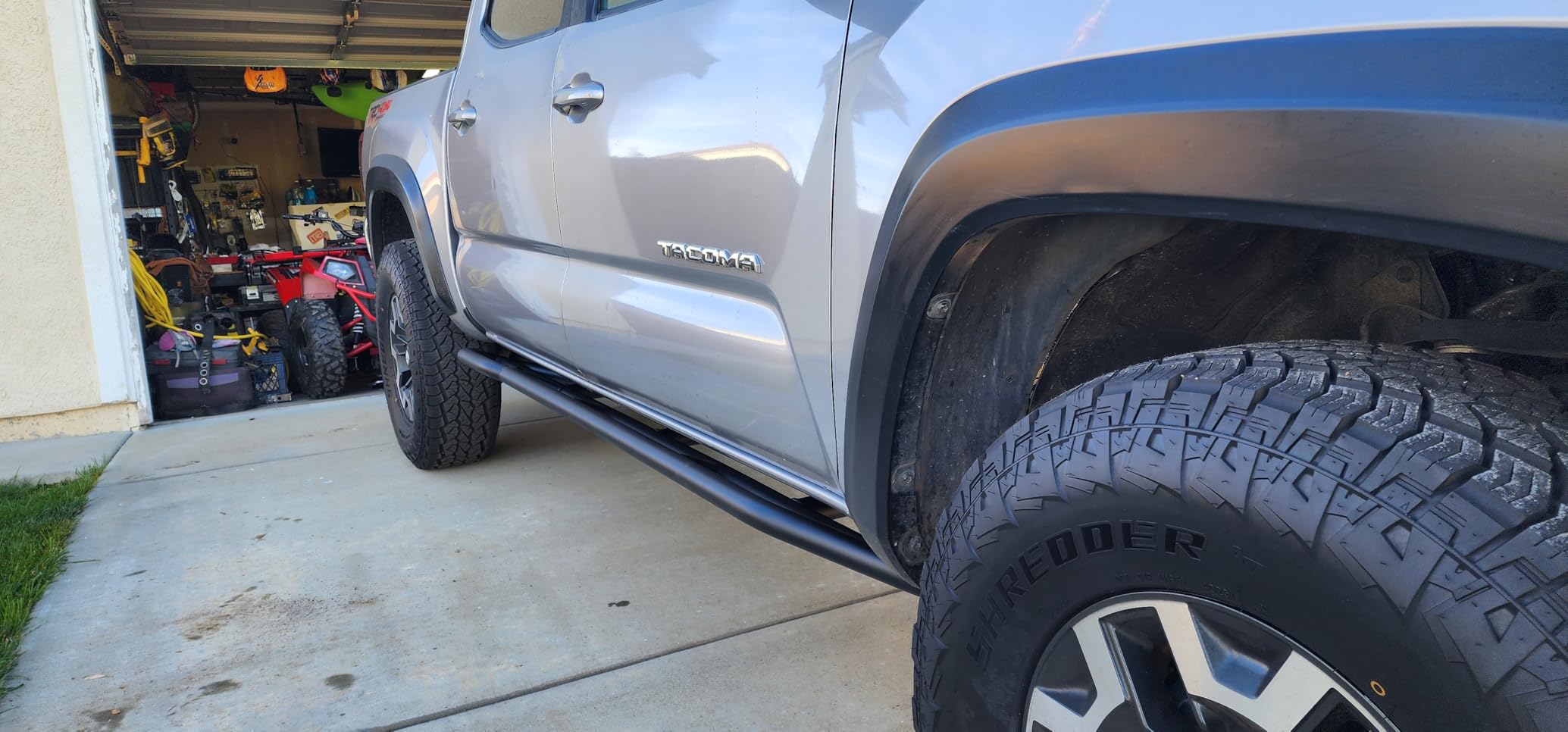 Body Armor TC-4125 4x4 Revo Rock Sliders - Compatible with 2005-2022 Toyota Tacoma Double Cab Short Bed,Black customer photo 1