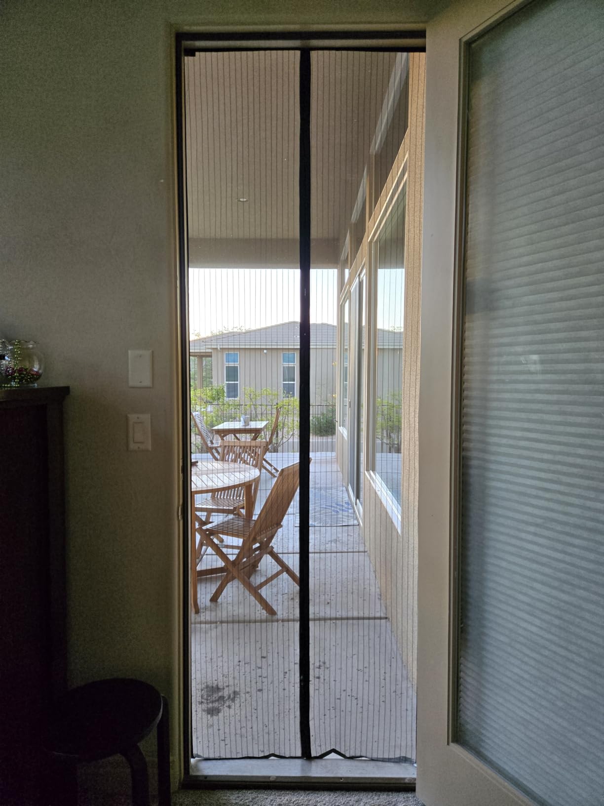 Mesh Screen with Magnetic Closure - Keeps Bugs Out Let Breeze in, Heavy Duty - Pet and Kid Friendly, Works with Front, Sliding Doors (38 x 82 Inch) customer photo 2