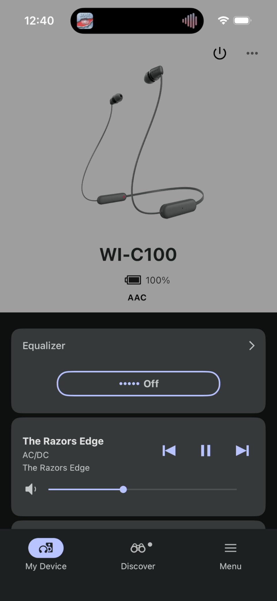 Sony WI-C100 Wireless in-Ear Bluetooth Headphones with Built-in Microphone, Black | Up to 25-Hr Battery, SBC and AAC, DSEE, IPX4 Splash-Resistant, USB-C Charging, Built-in Mic, 20 G customer photo 2
