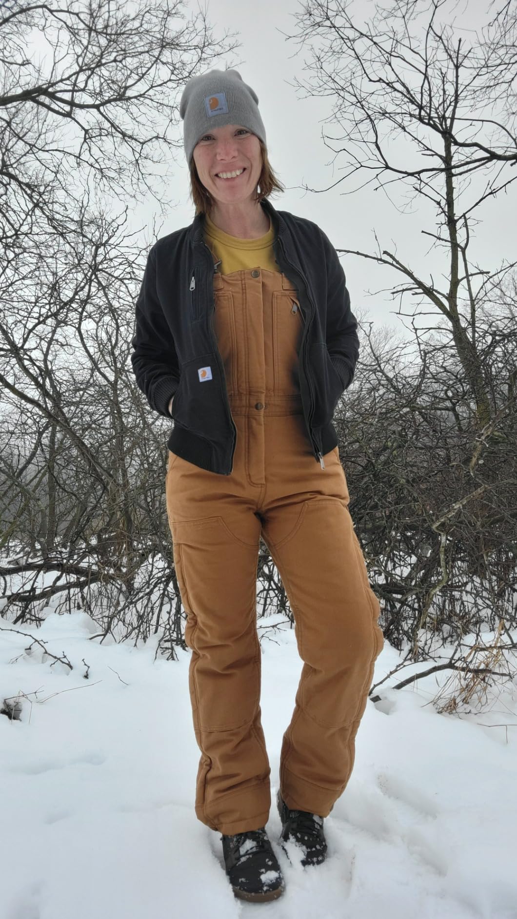 Carhartt Women's Loose Fit Washed Duck Insulated Biberall customer photo 2